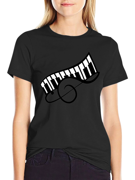 Musical Clef Piano Key Graphic Tee