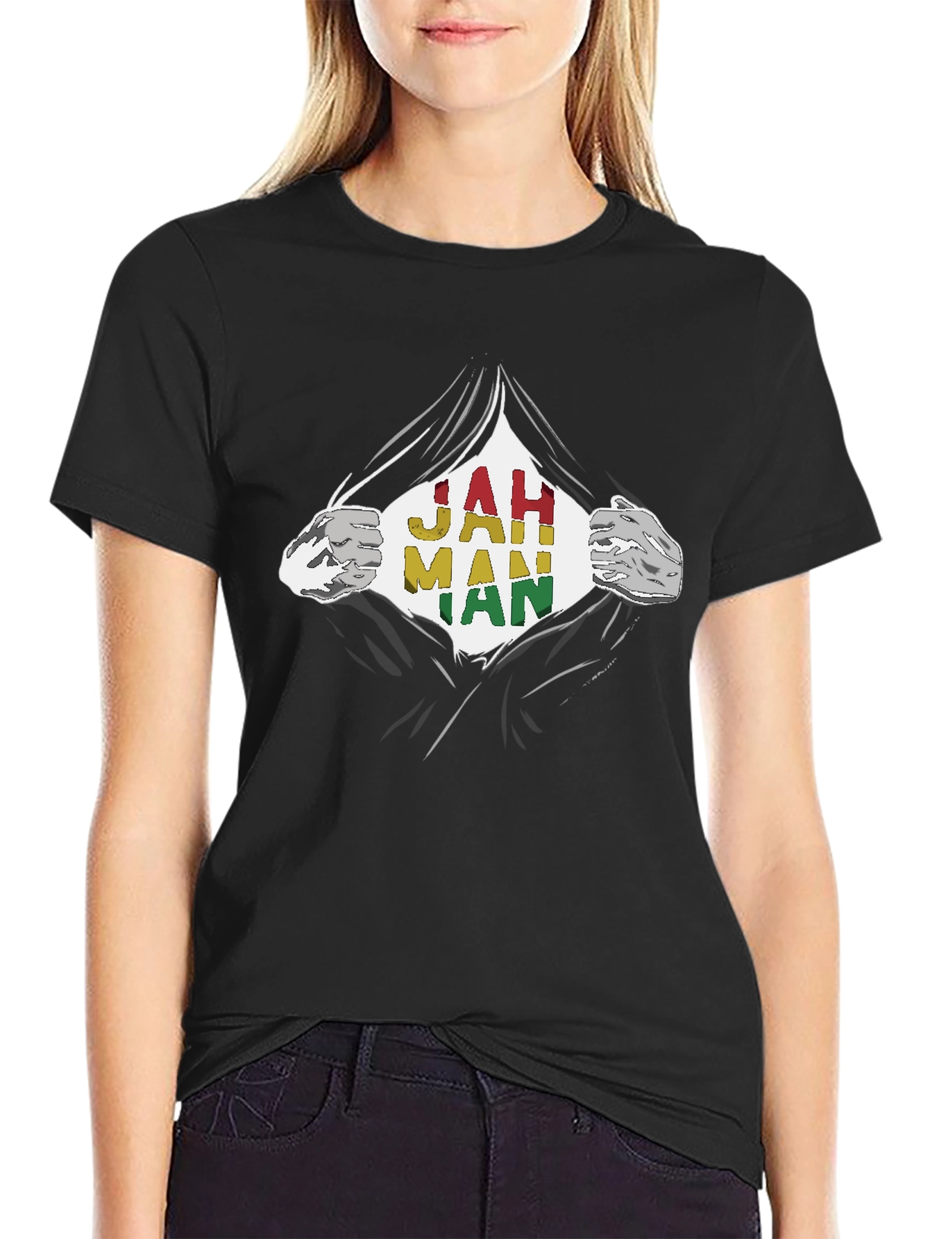 Jah Man Rasta T-Shirt - Graphic Print