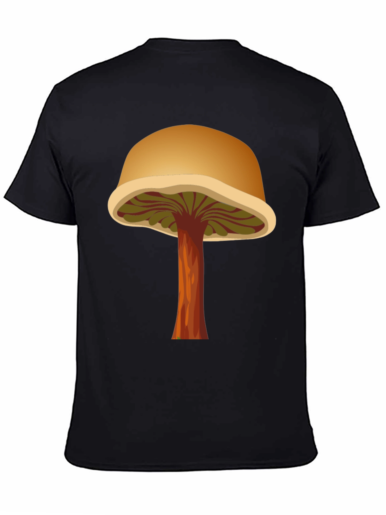Mushroom Graphic T-Shirt - Black Cotton Tee