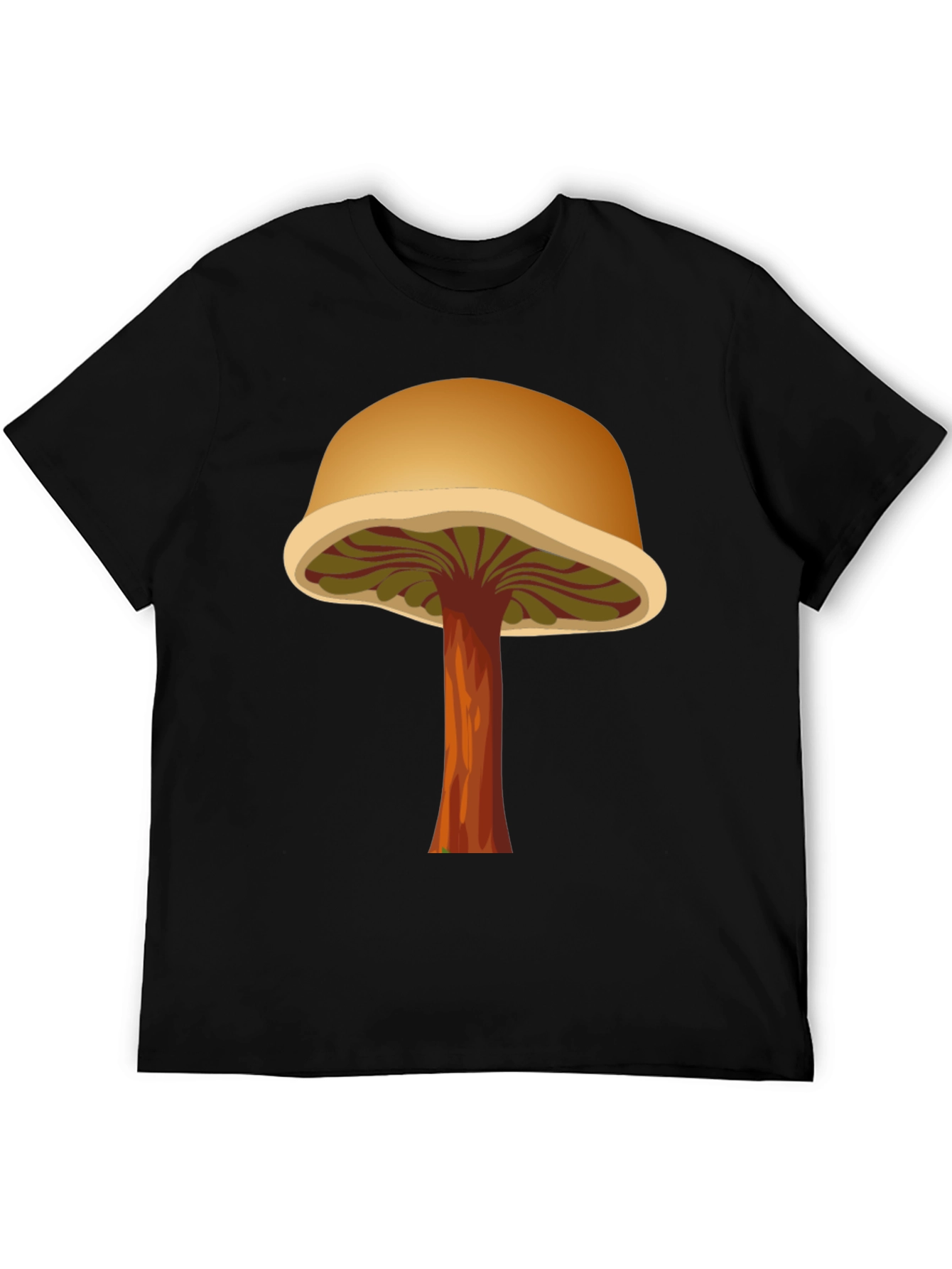 Mushroom Graphic T-Shirt - Black Cotton Tee