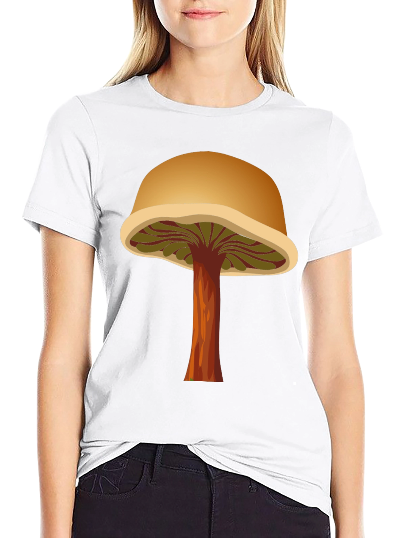 Mushroom Graphic T-Shirt - Black Cotton Tee