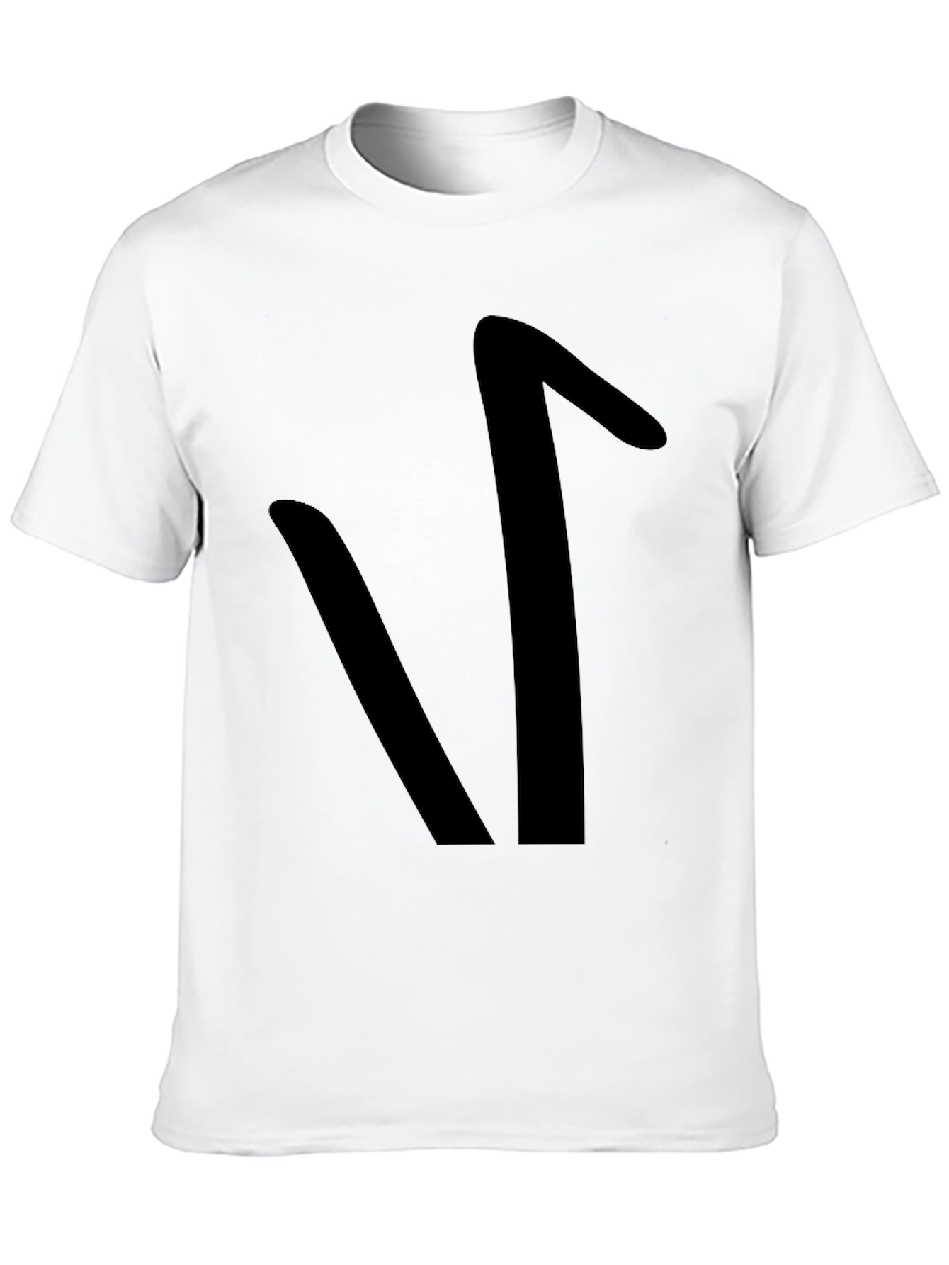 Black T-Shirt with Abstract Design