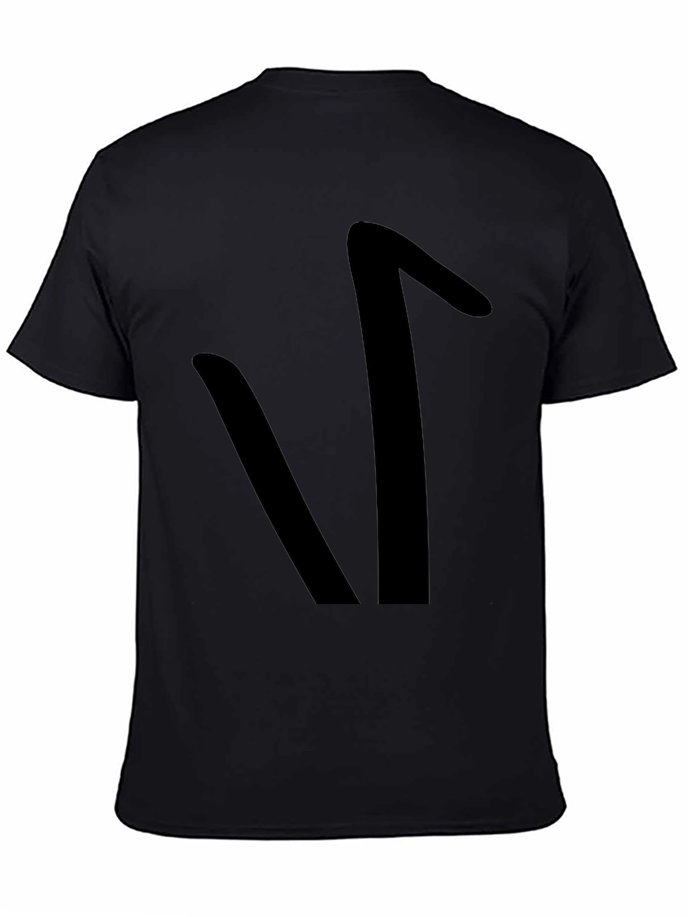 Black T-Shirt with Abstract Design