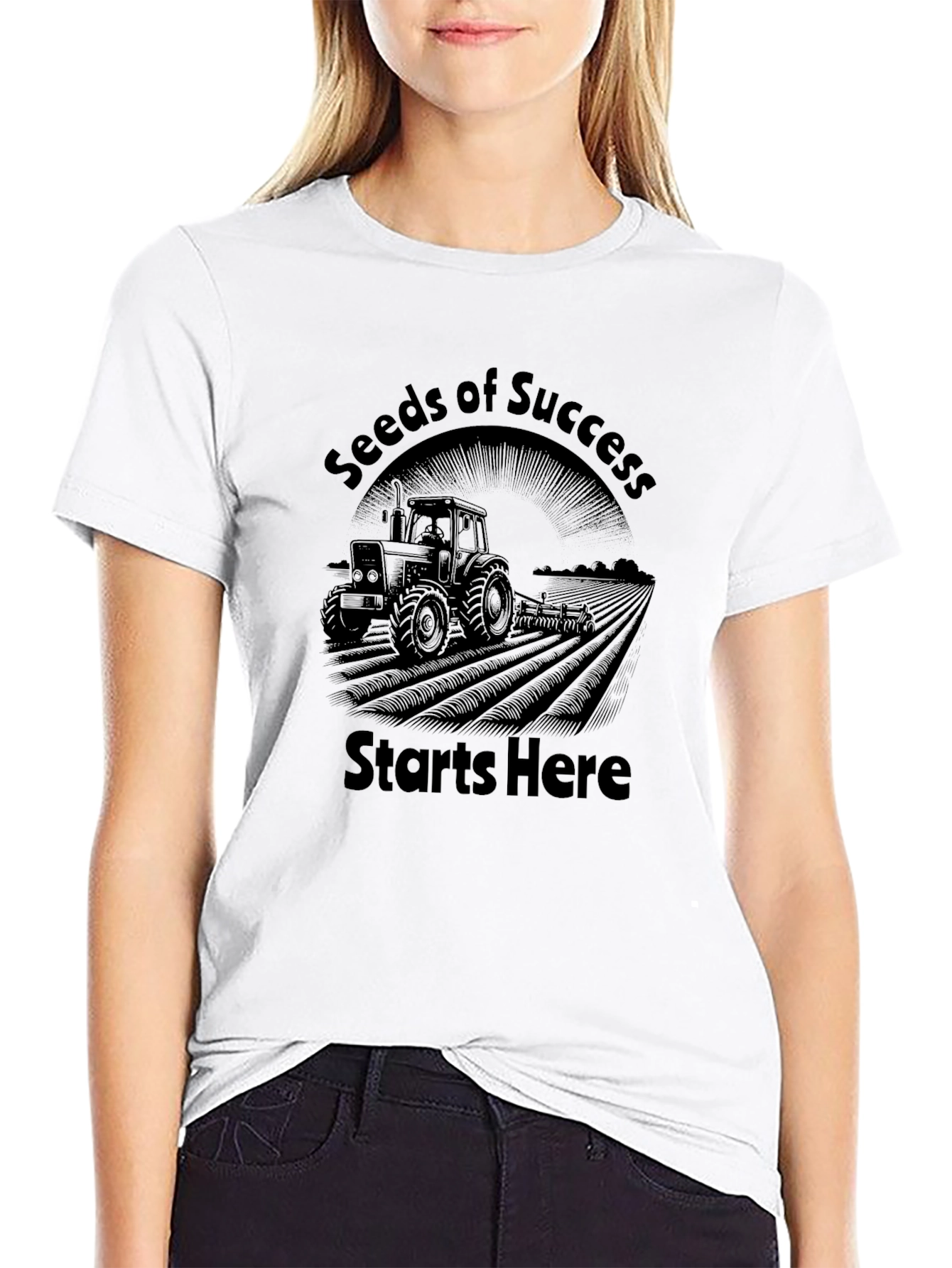Seeds of Success Tractor Graphic Tee - Black