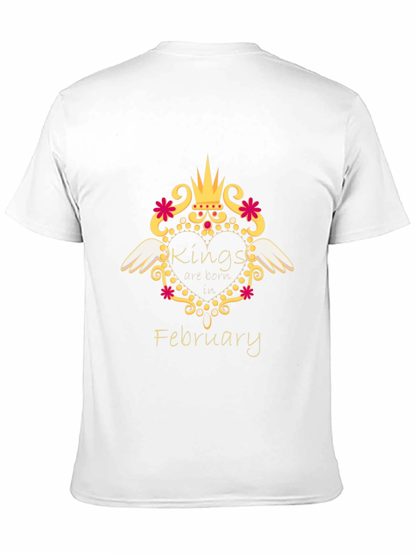 Kings Are Born In February Black T-Shirt