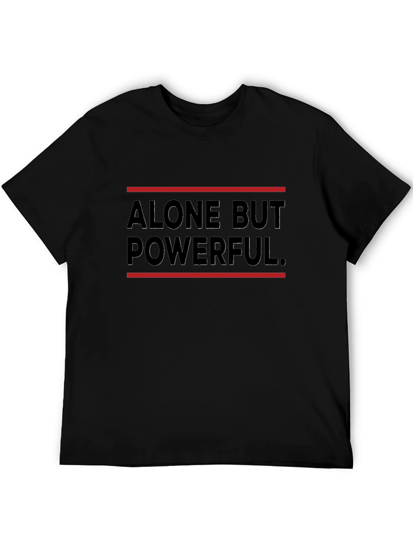 Alone But Powerful Graphic Tee - Black