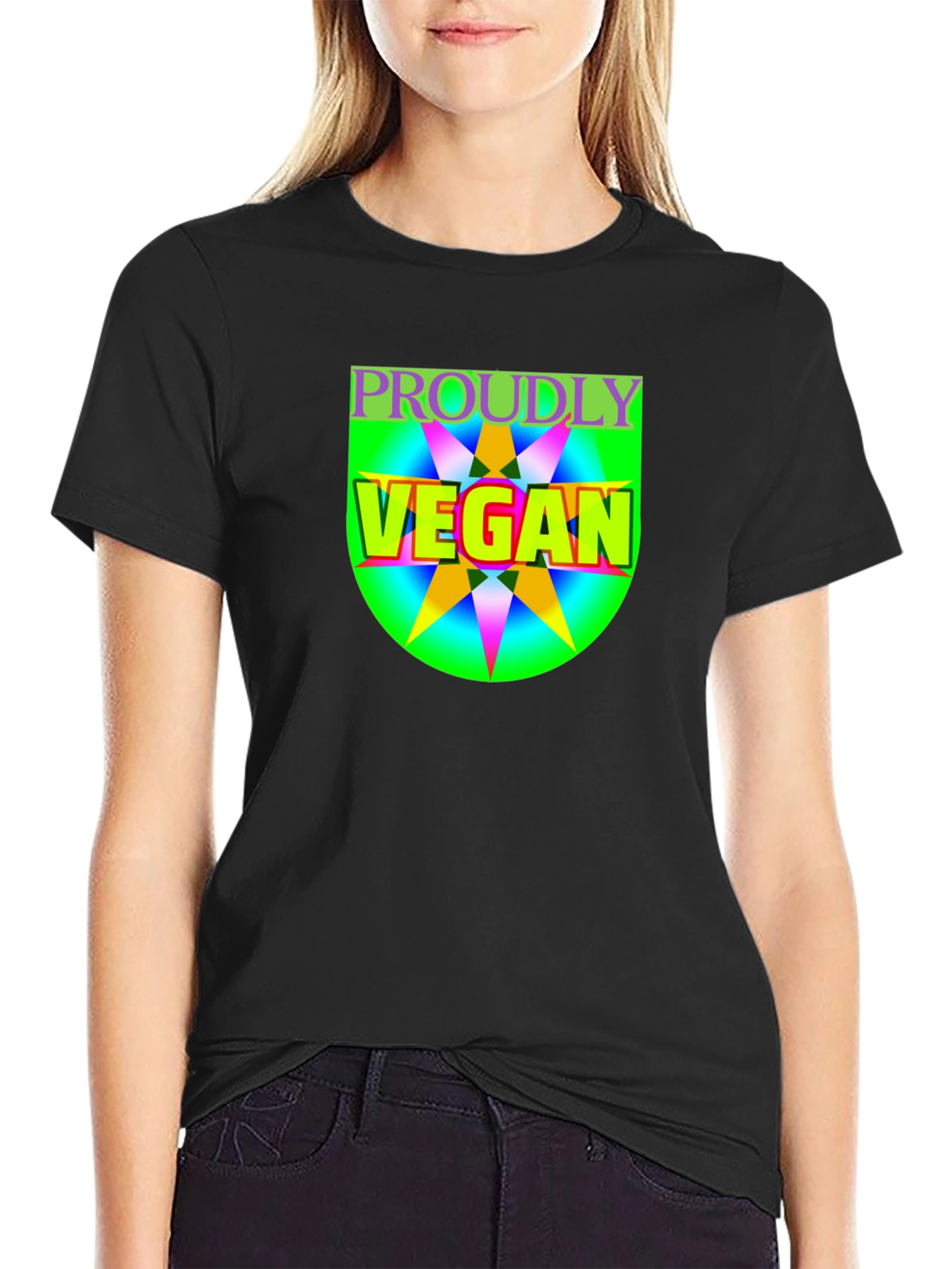 Proudly Vegan Graphic Tee - Black Unisex T-Shirt