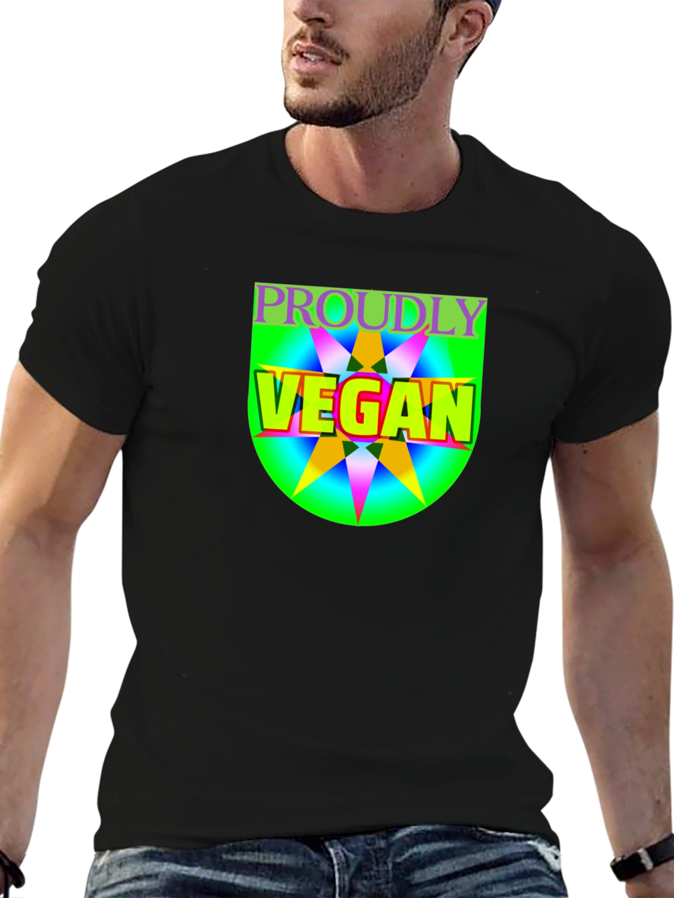Proudly Vegan Graphic Tee - Black Unisex T-Shirt
