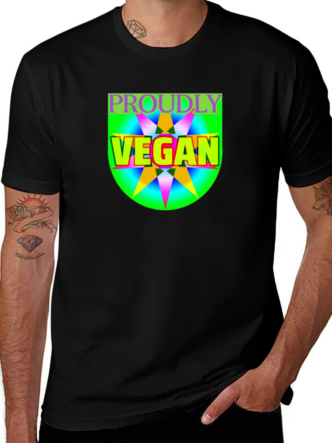 Proudly Vegan Graphic Tee - Black Unisex T-Shirt