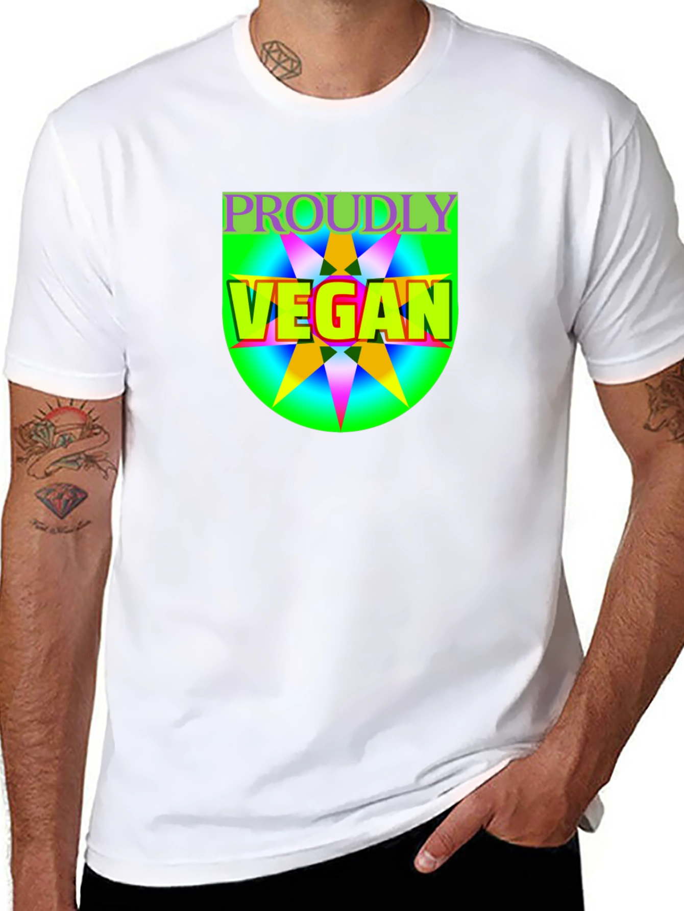 Proudly Vegan Graphic Tee - Black Unisex T-Shirt