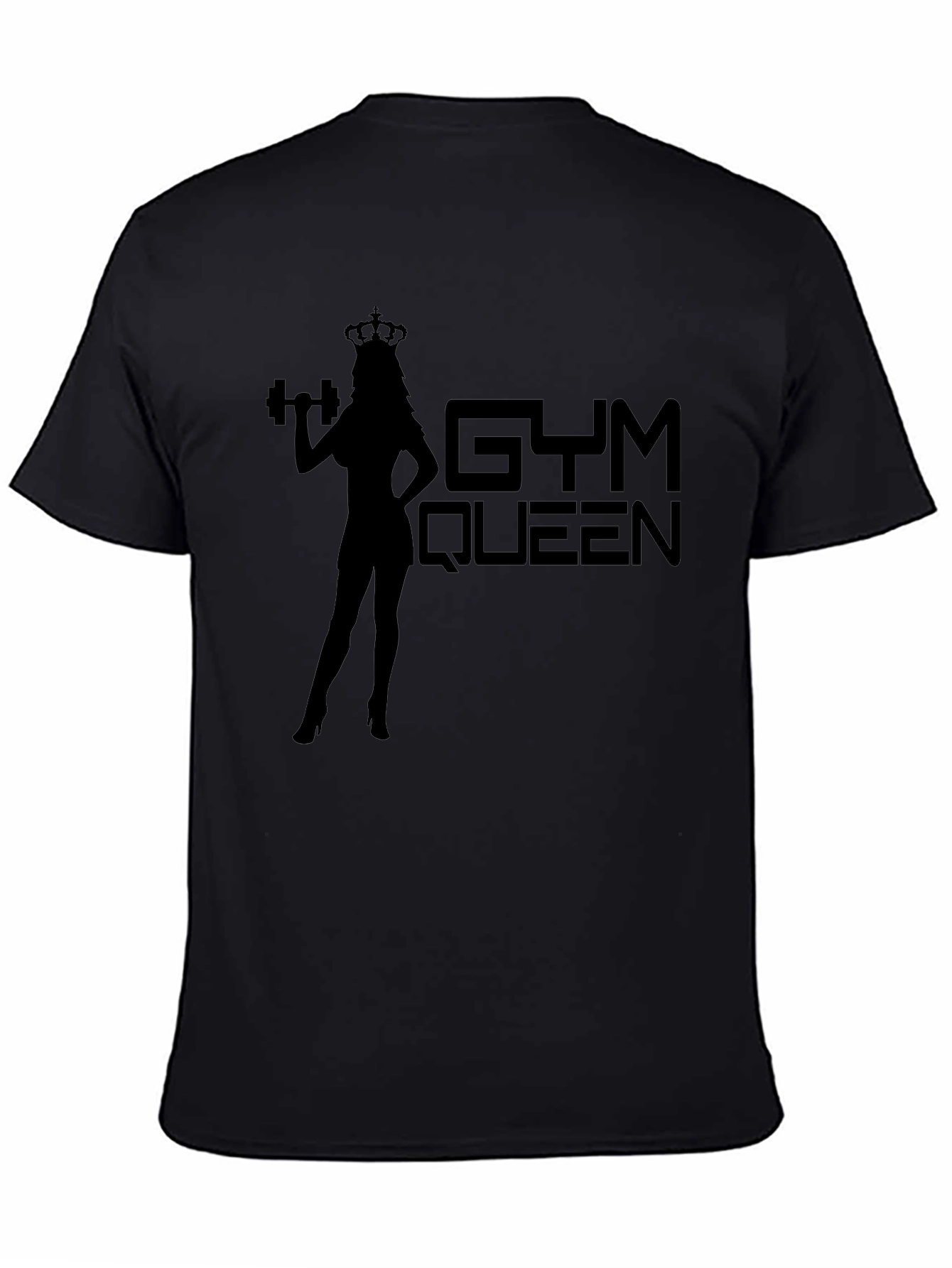 Gym Queen Graphic Tee - Black Fitness T-Shirt