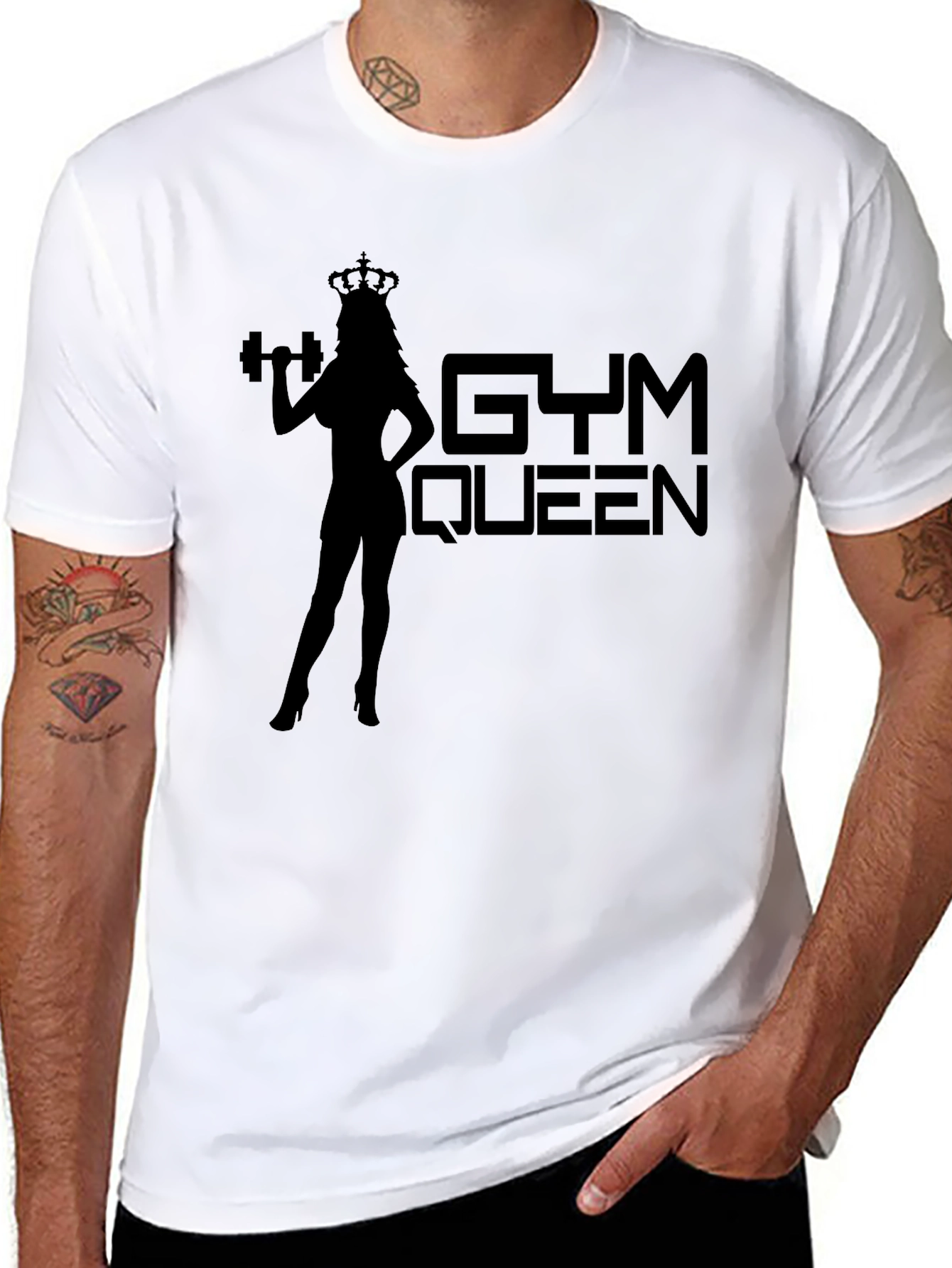 Gym Queen Graphic Tee - Black Fitness T-Shirt