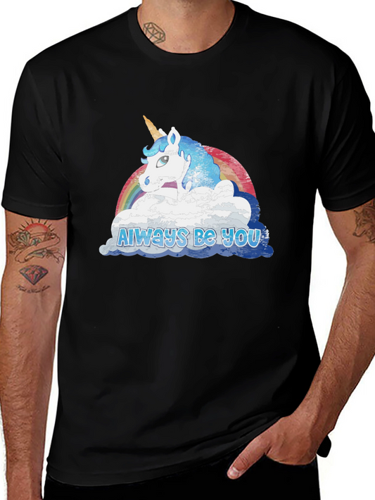 Always Be You Unicorn Graphic Tee - Soft Cotton Blend