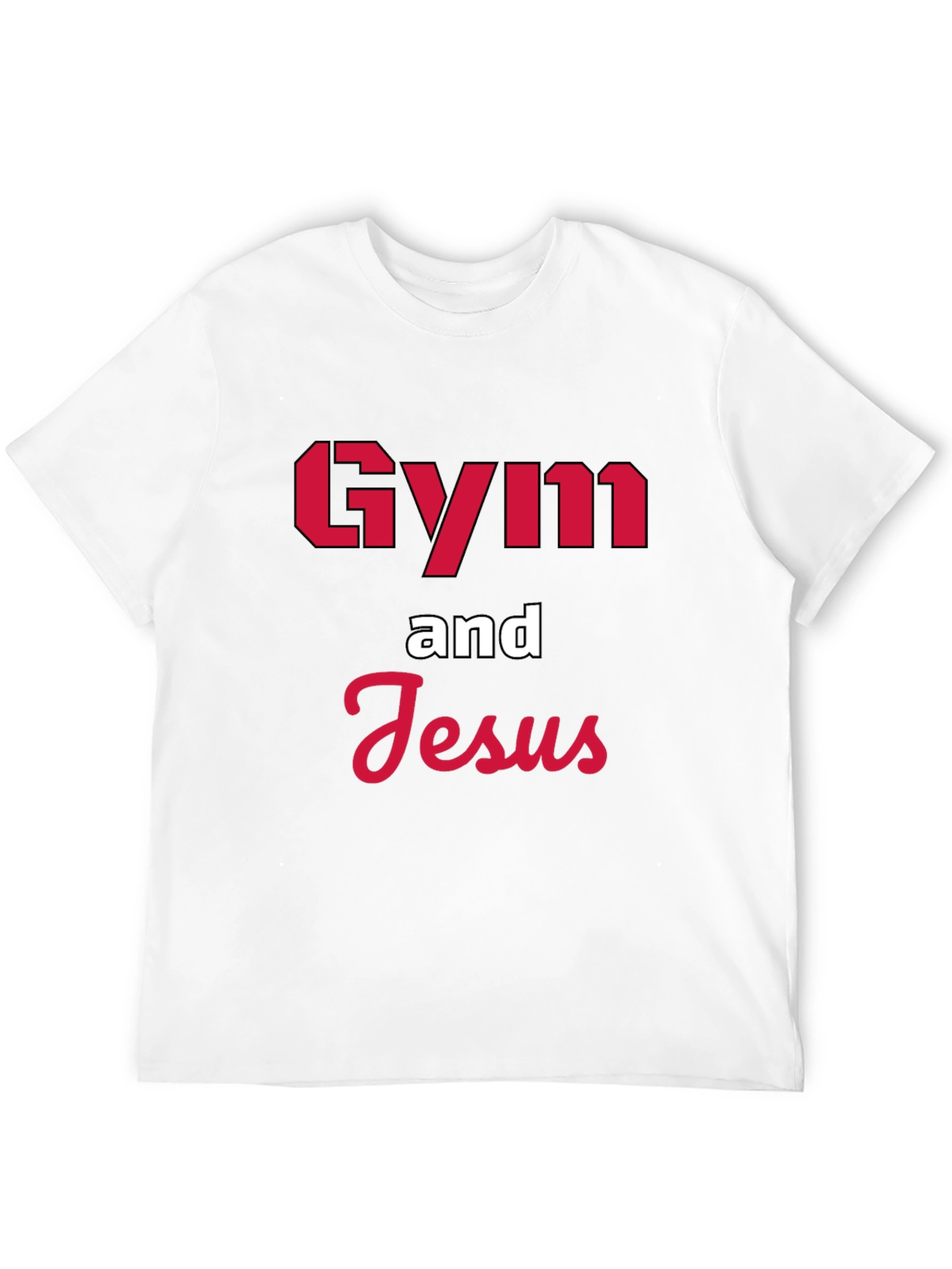 Gym and Jesus Graphic Tee - Black