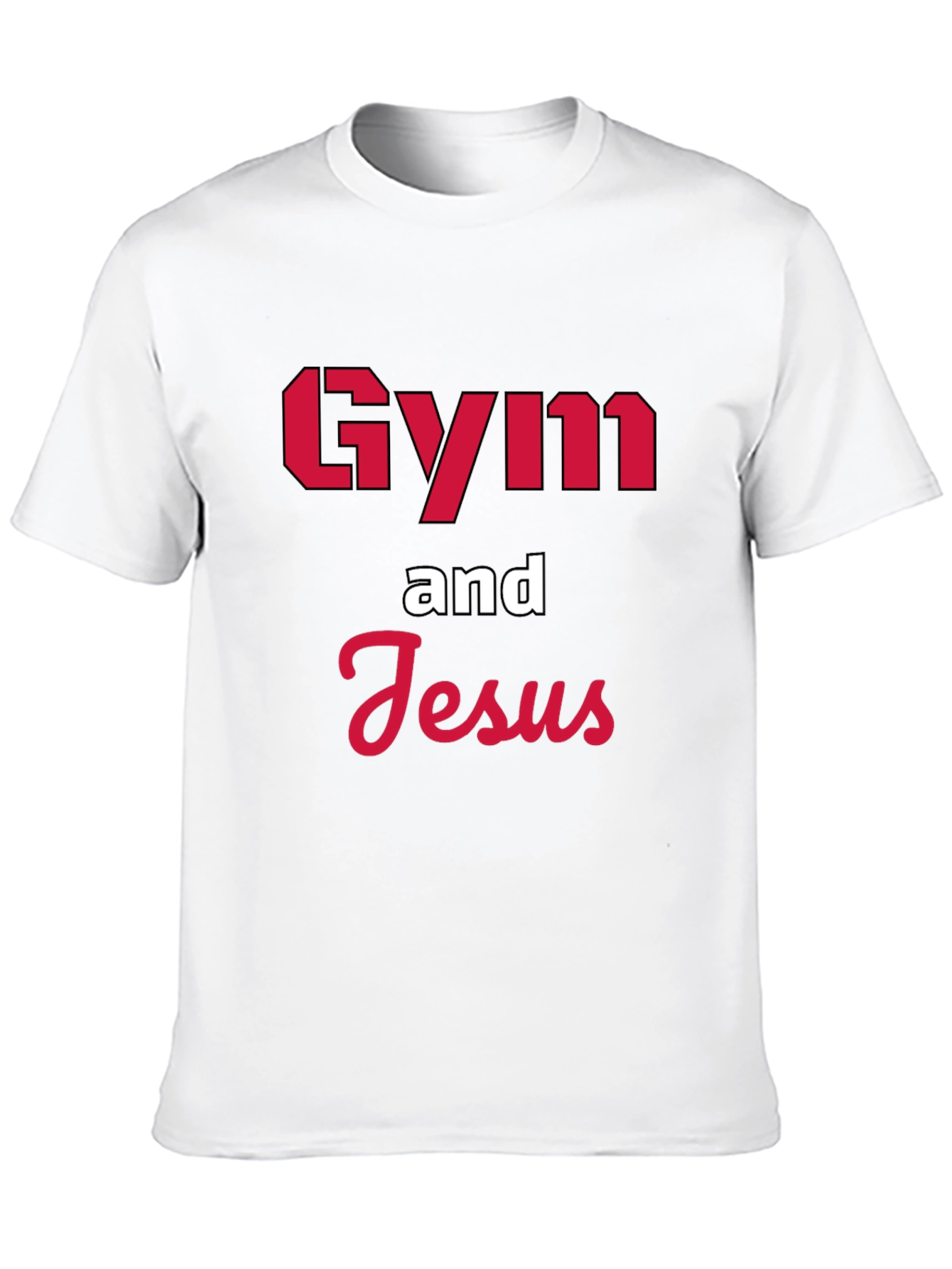 Gym and Jesus Graphic Tee - Black