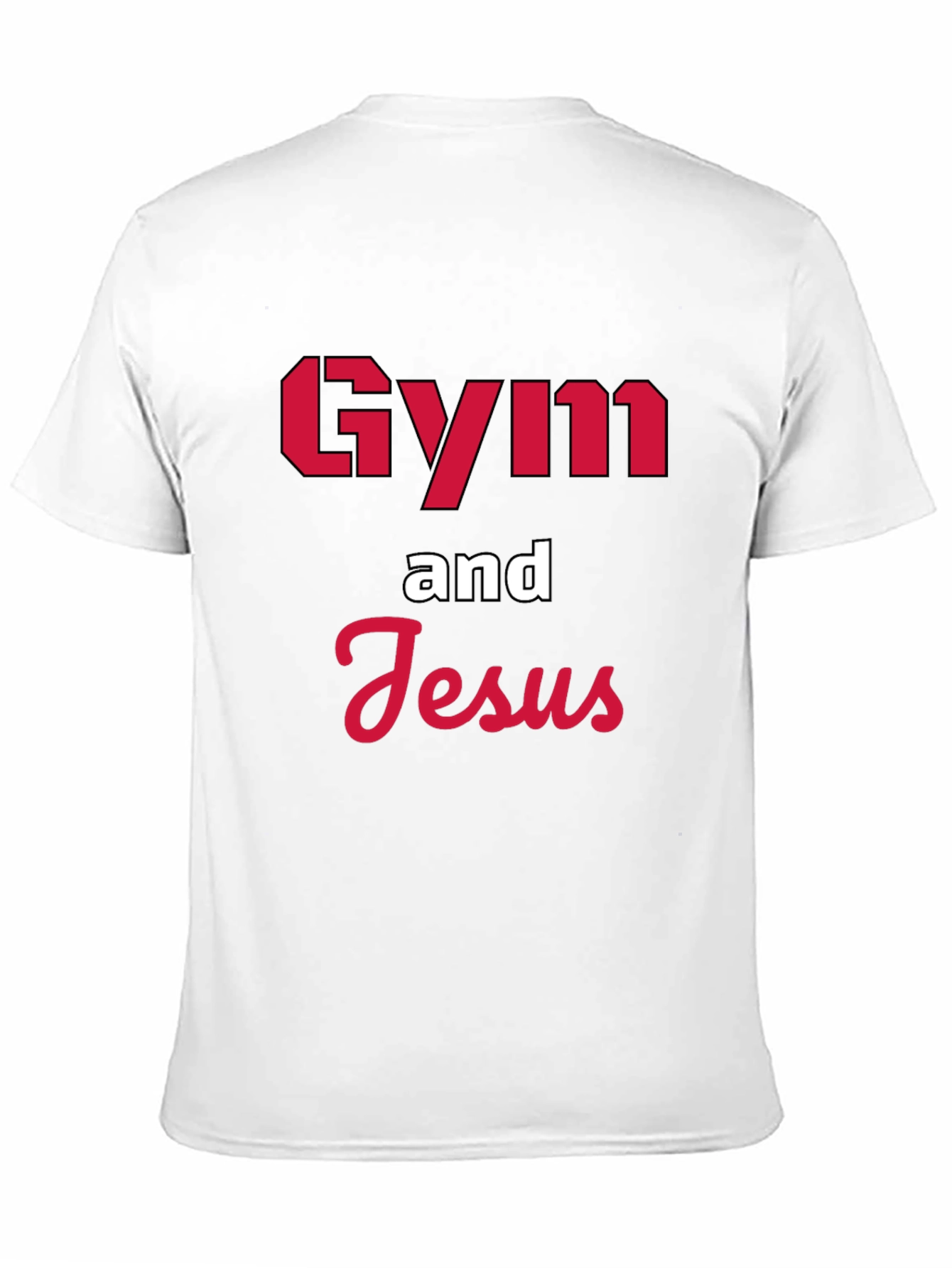 Gym and Jesus Graphic Tee - Black
