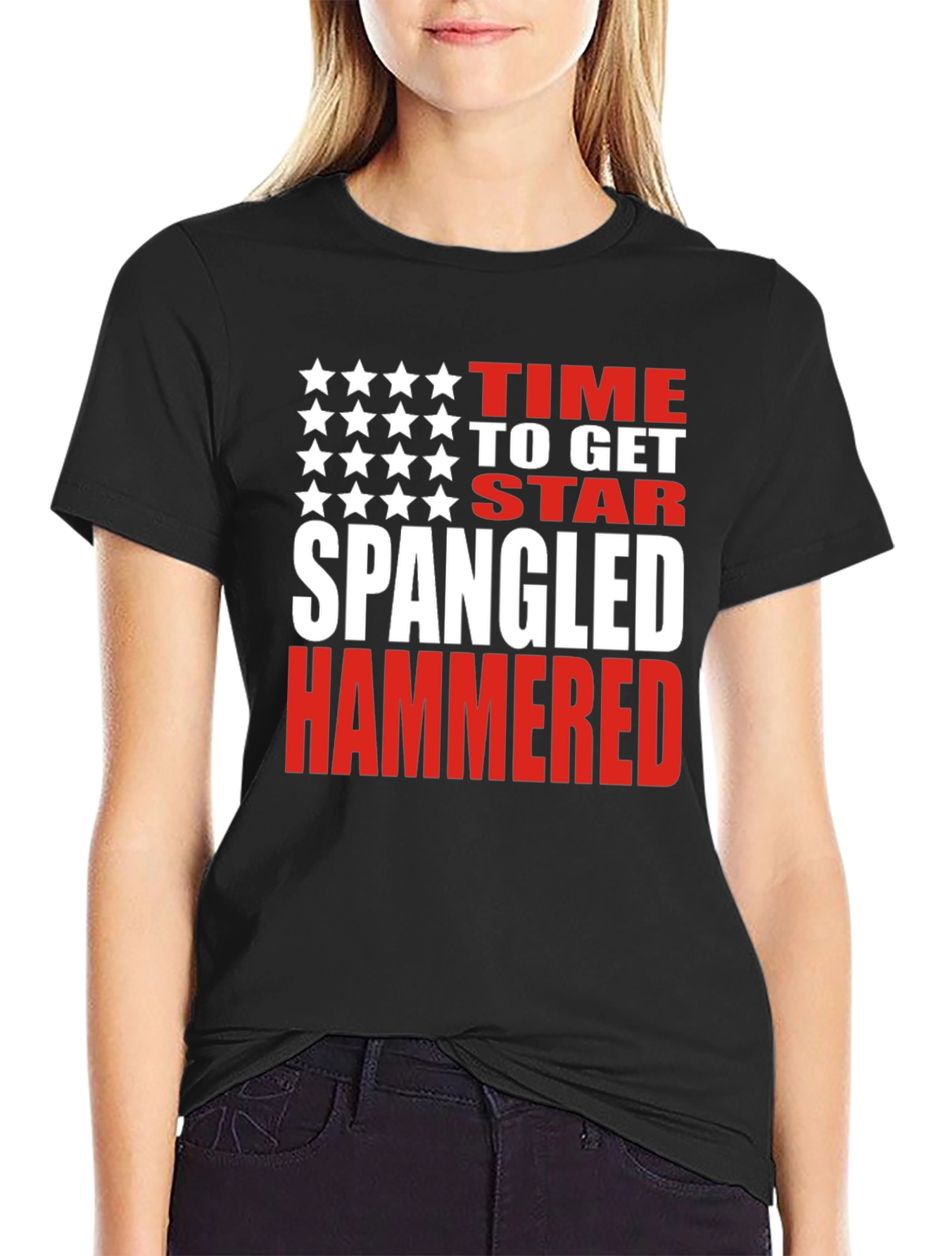 Star Spangled Hammered T-Shirt - Patriotic USA Tee