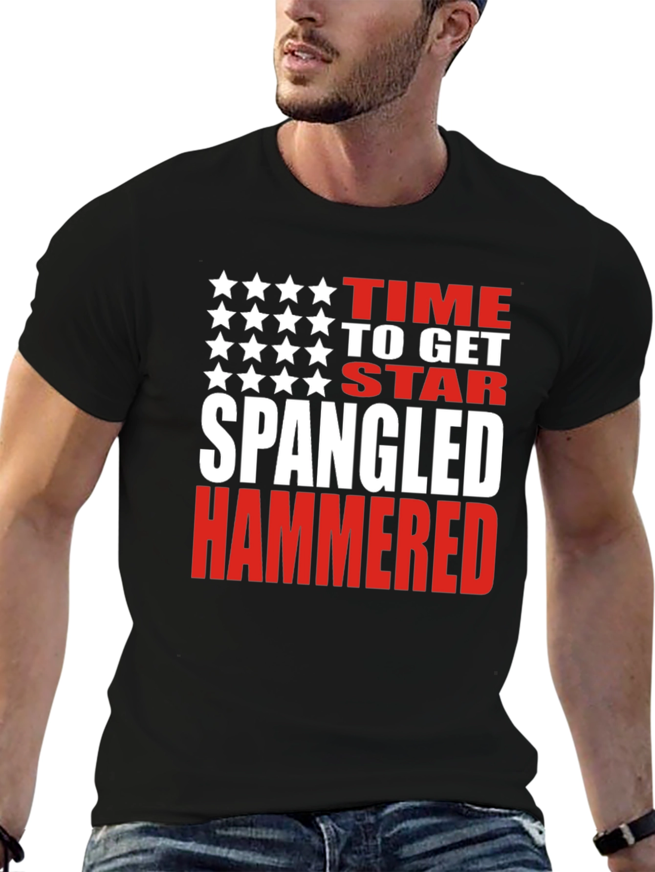 Star Spangled Hammered T-Shirt - Patriotic USA Tee