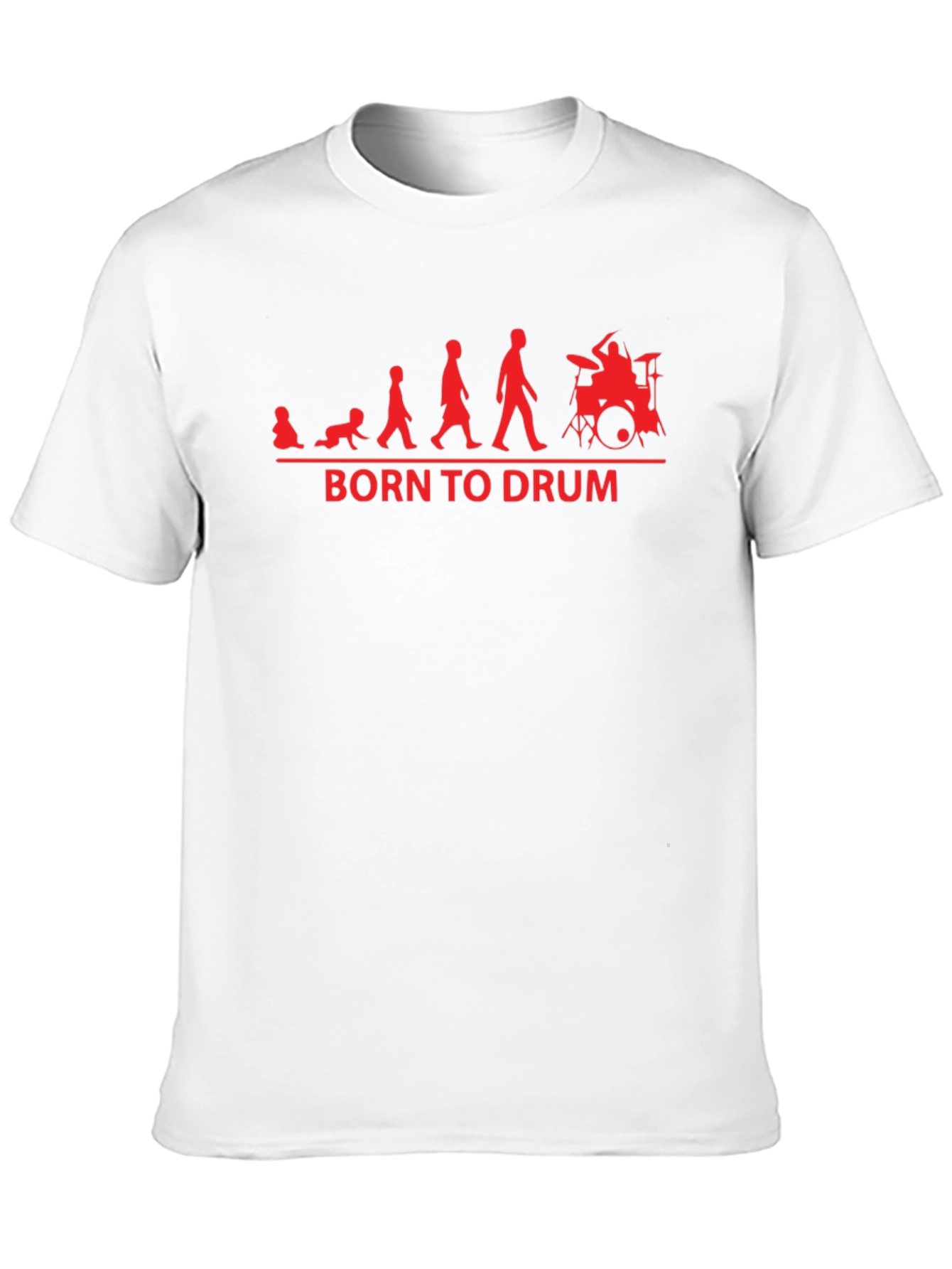 Born To Drum Evolution T-Shirt - Black