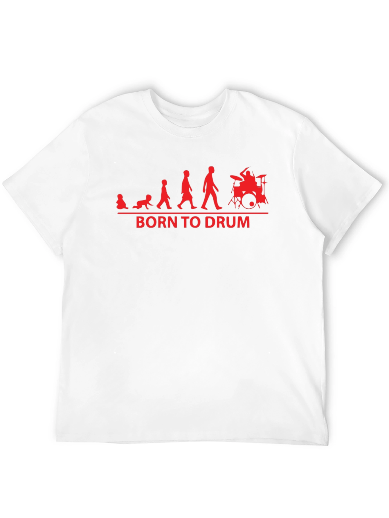 Born To Drum Evolution T-Shirt - Black