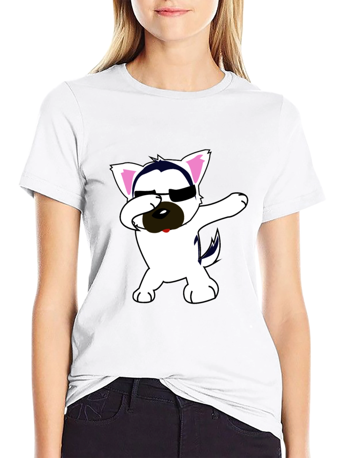Dabbing Dog Graphic Tee - Cool & Casual
