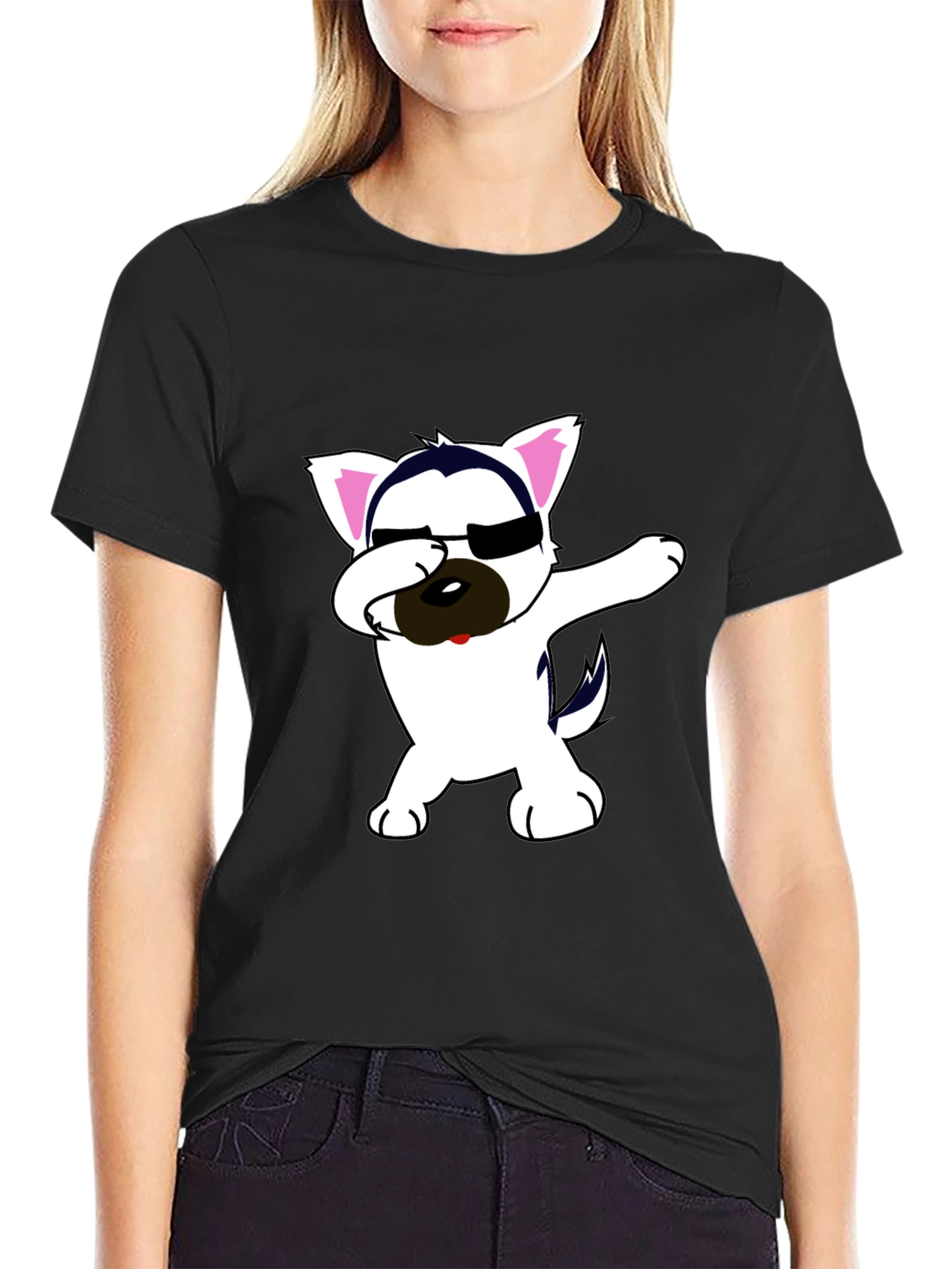 Dabbing Dog Graphic Tee - Cool & Casual