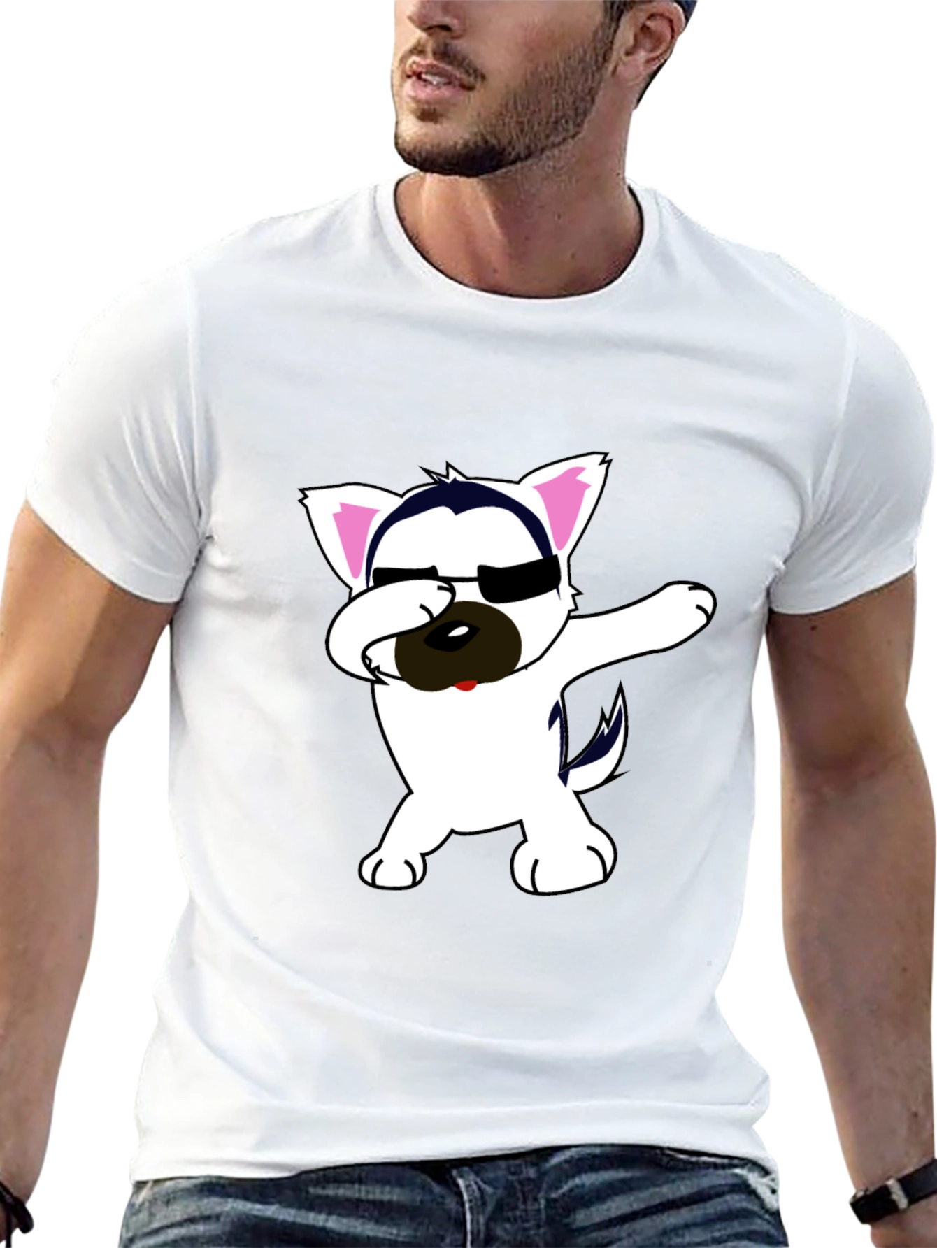 Dabbing Dog Graphic Tee - Cool & Casual