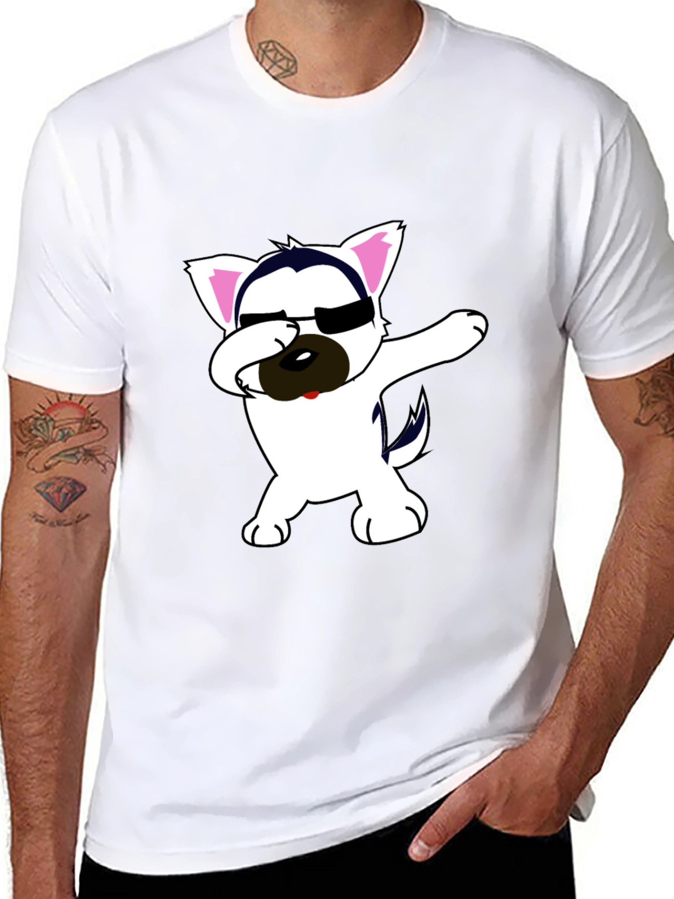 Dabbing Dog Graphic Tee - Cool & Casual