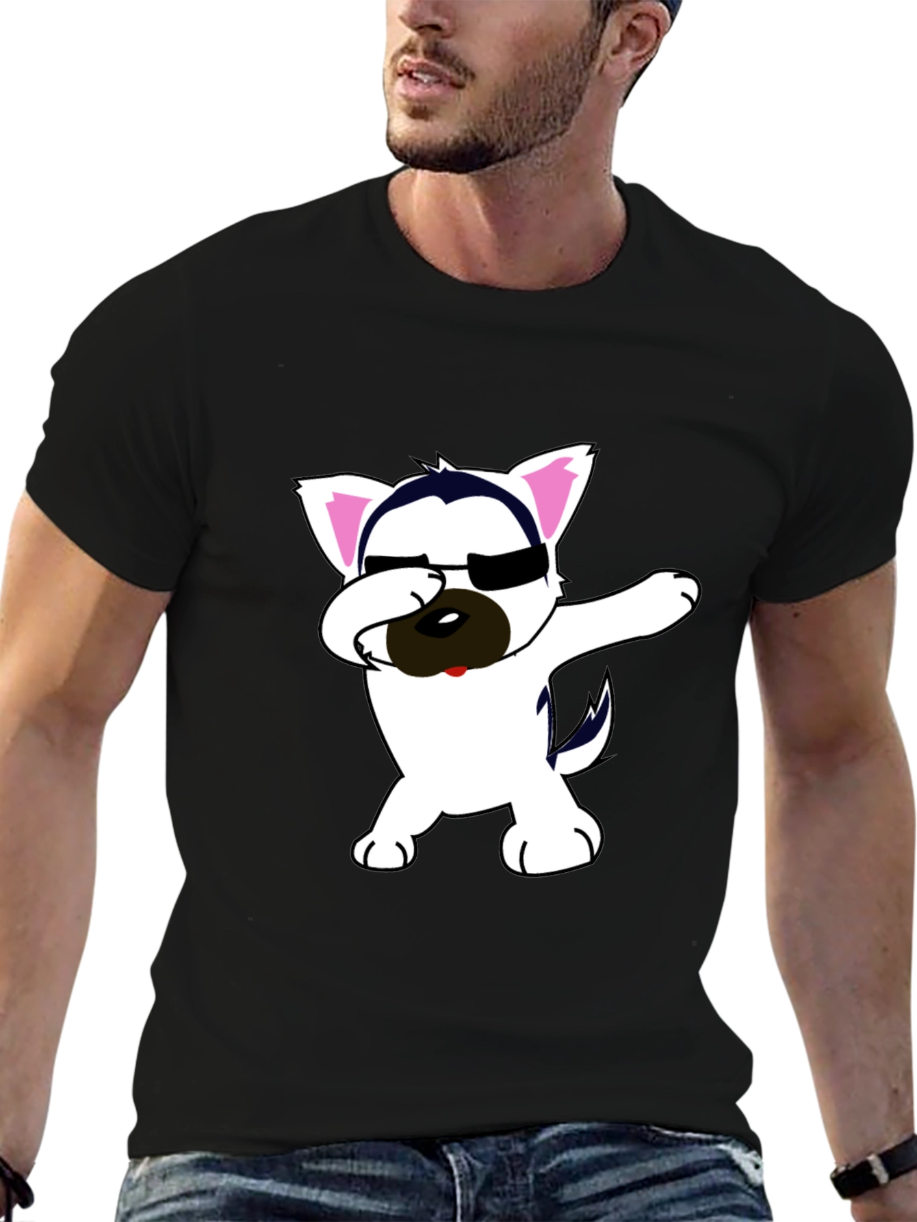 Dabbing Dog Graphic Tee - Cool & Casual