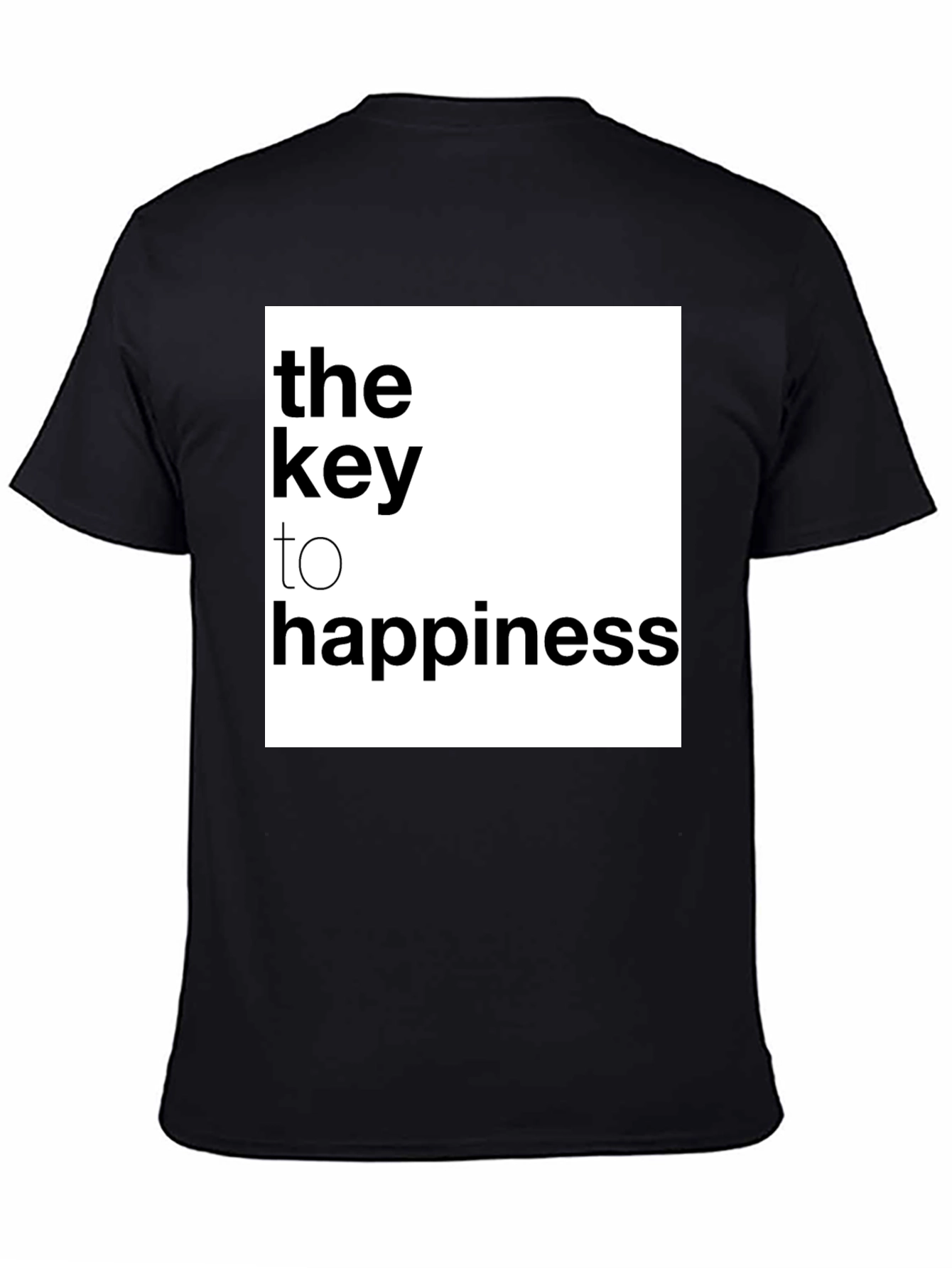 Key to Happiness Graphic Tee - Black