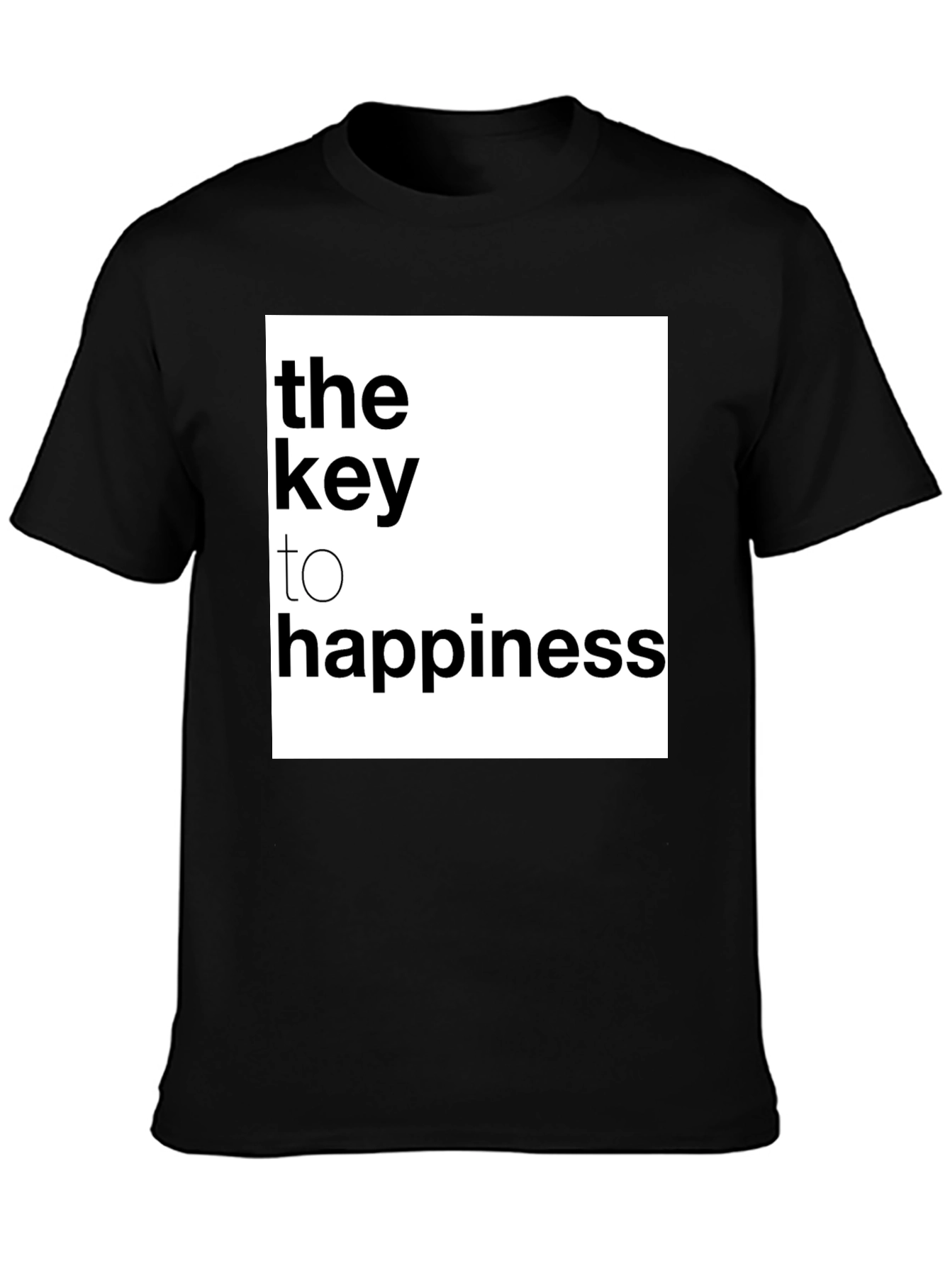 Key to Happiness Graphic Tee - Black