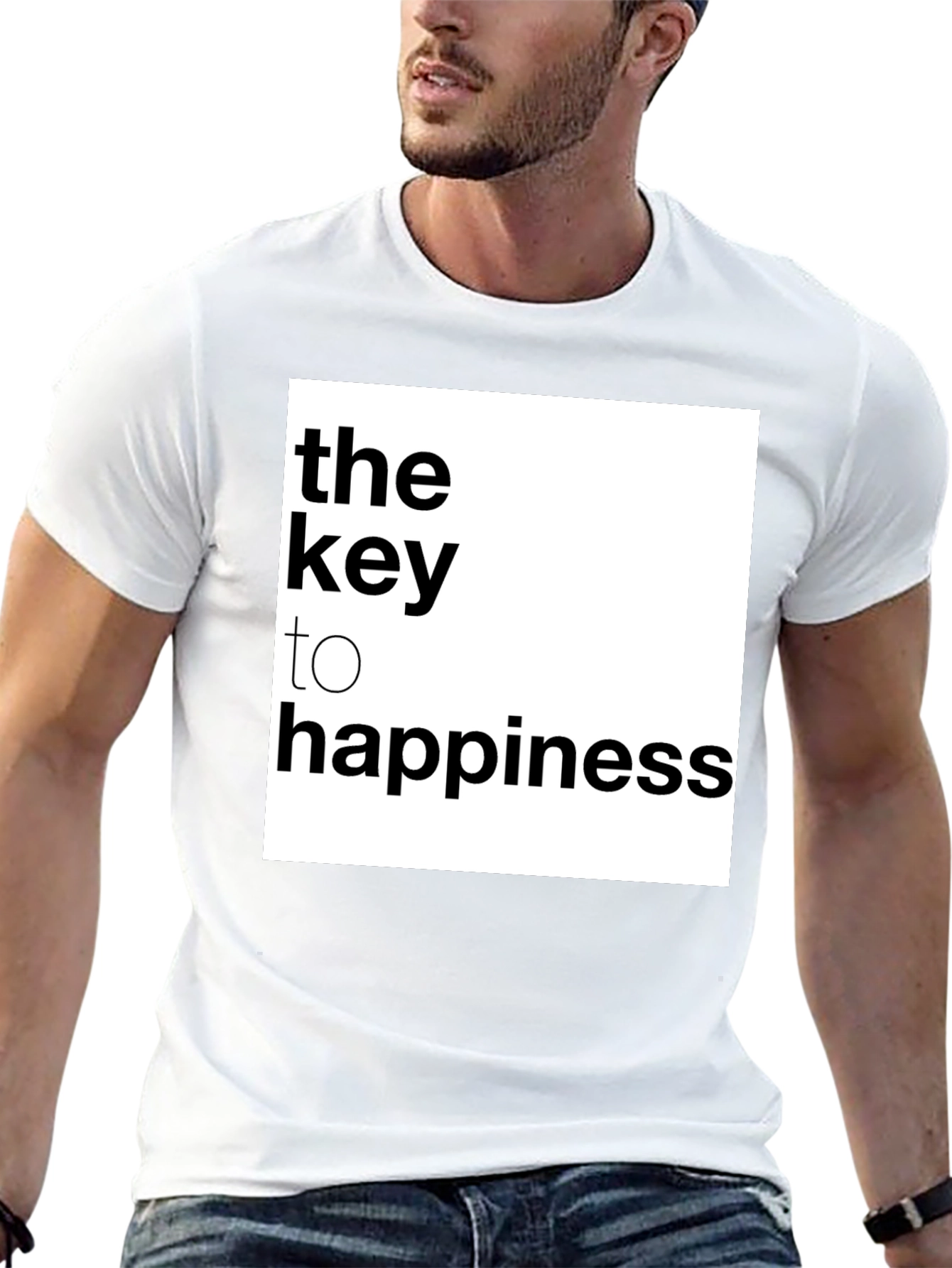 Key to Happiness Graphic Tee - Black
