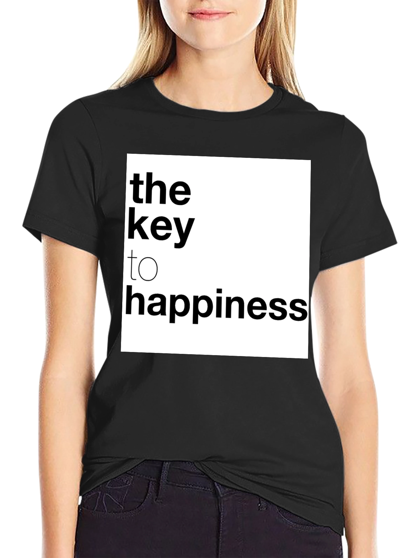 Key to Happiness Graphic Tee - Black