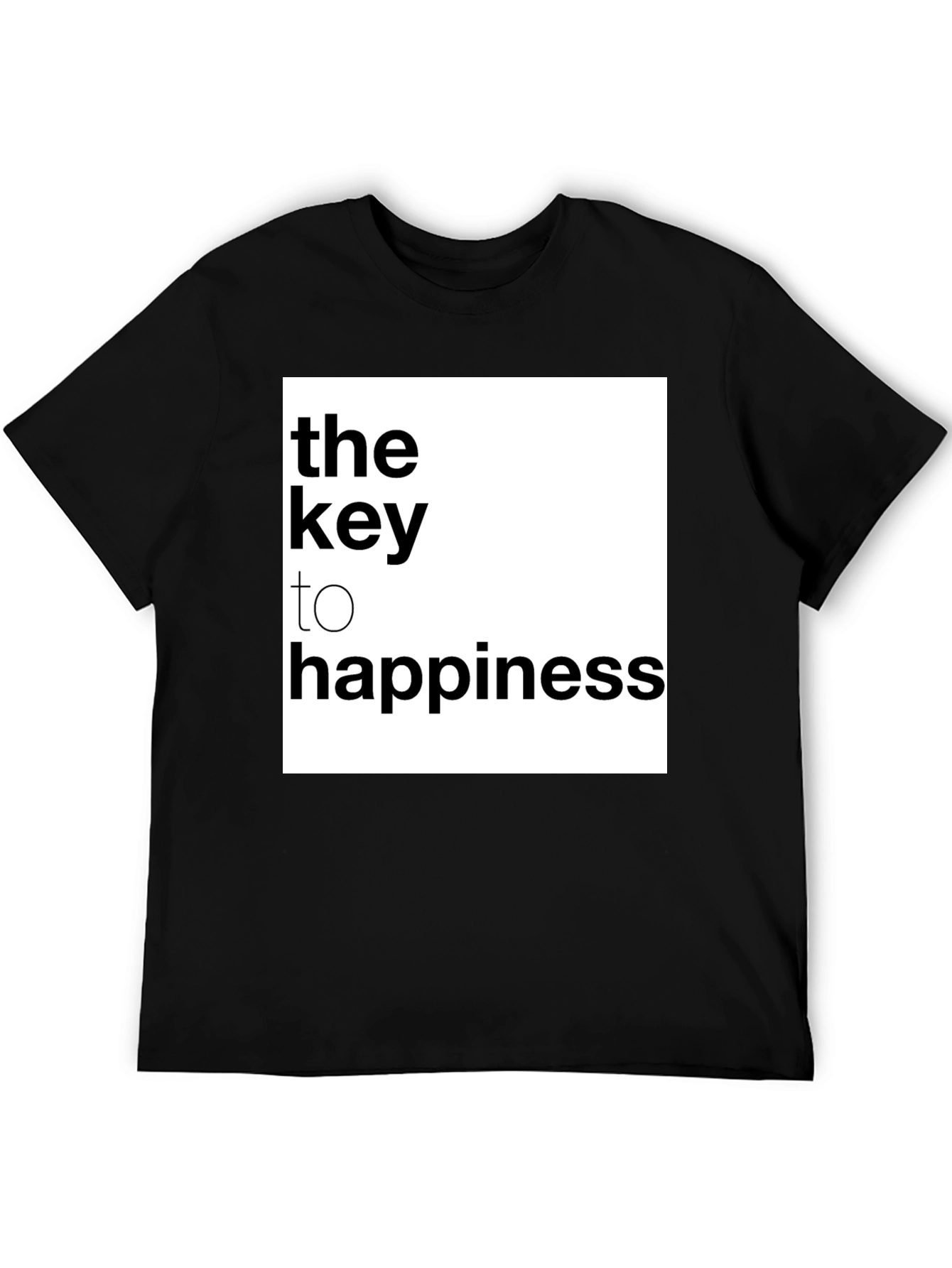 Key to Happiness Graphic Tee - Black