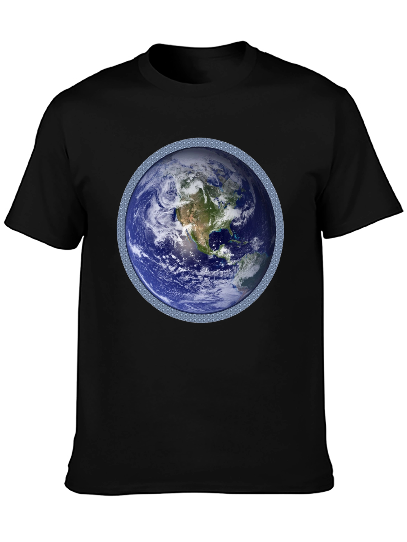 Earth Graphic T-Shirt - Black Cotton Blend