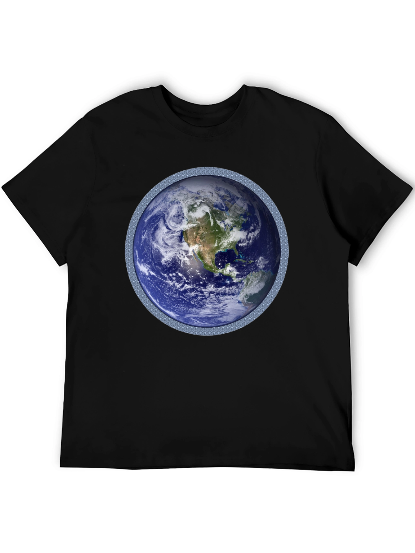 Earth Graphic T-Shirt - Black Cotton Blend