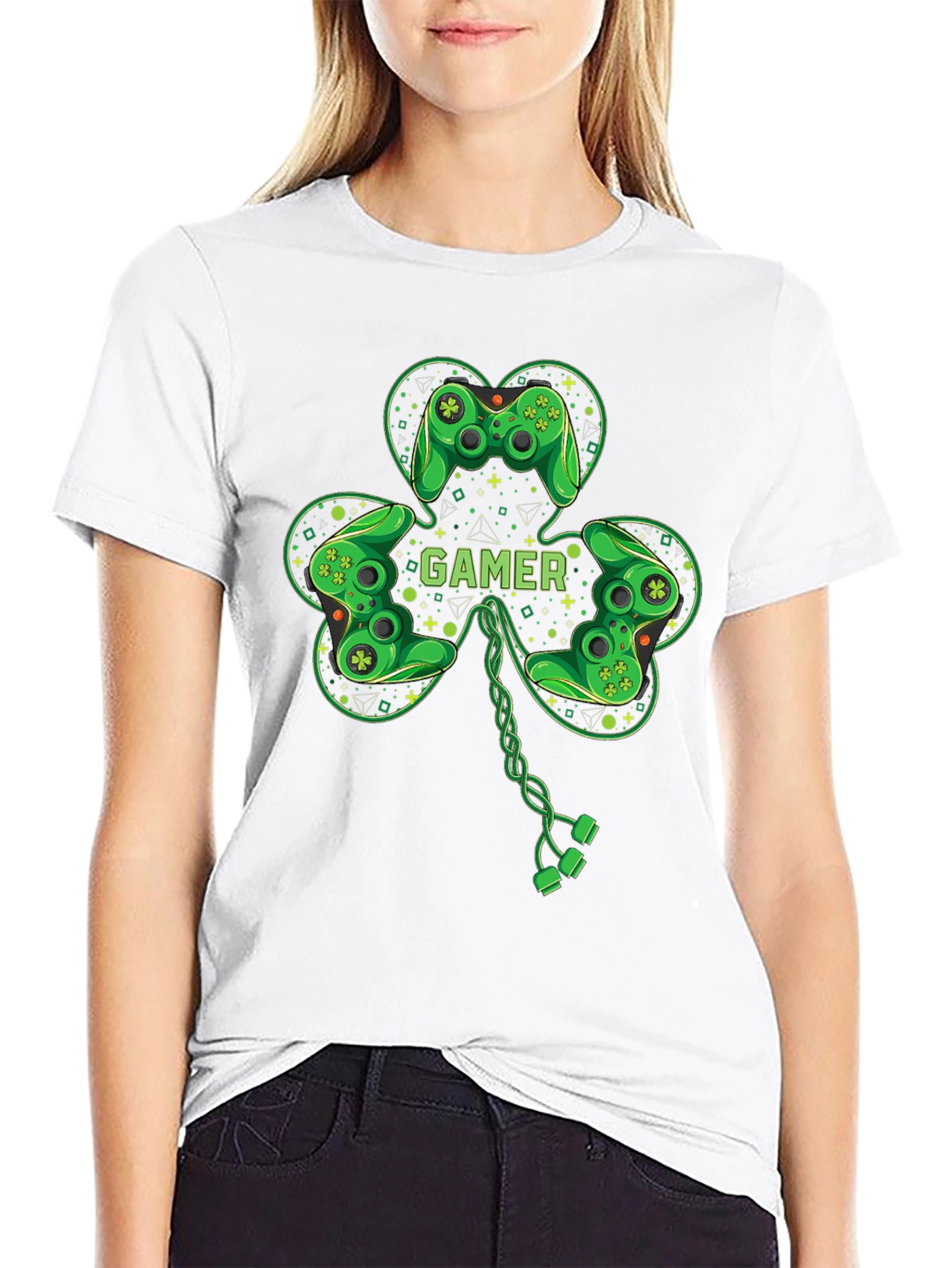 Gamer Shamrock T-Shirt - St. Patricks Day Gaming Tee