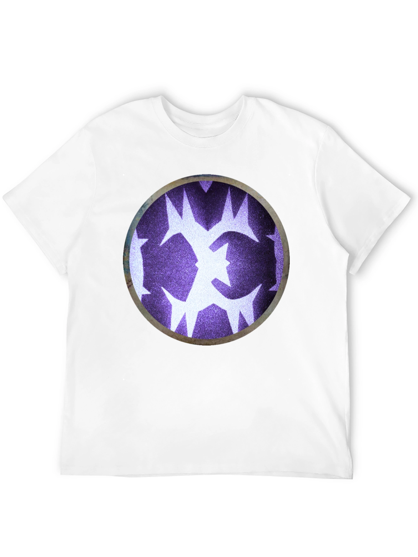 Abstract Circle Graphic Print Black T-Shirt