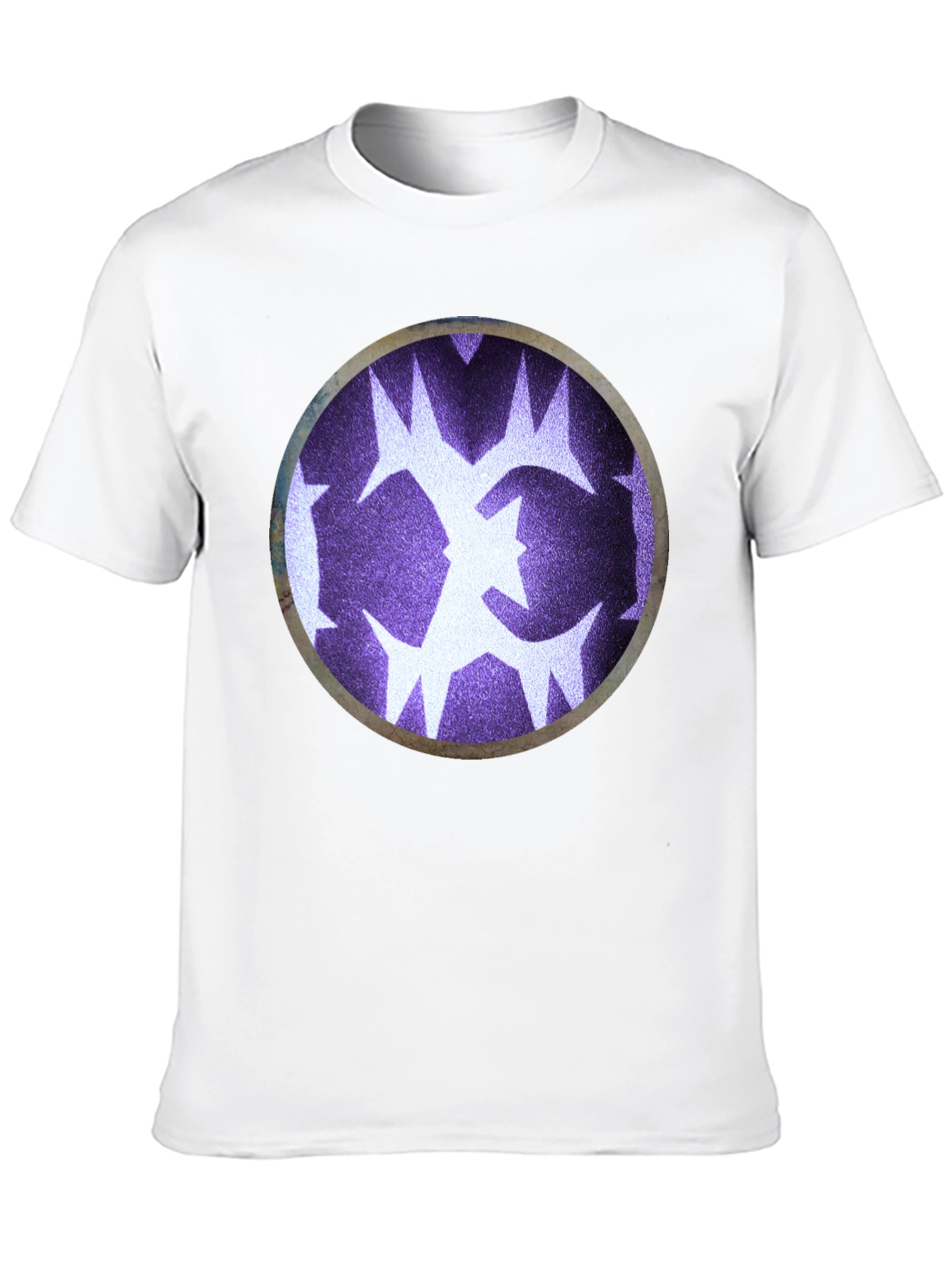 Abstract Circle Graphic Print Black T-Shirt