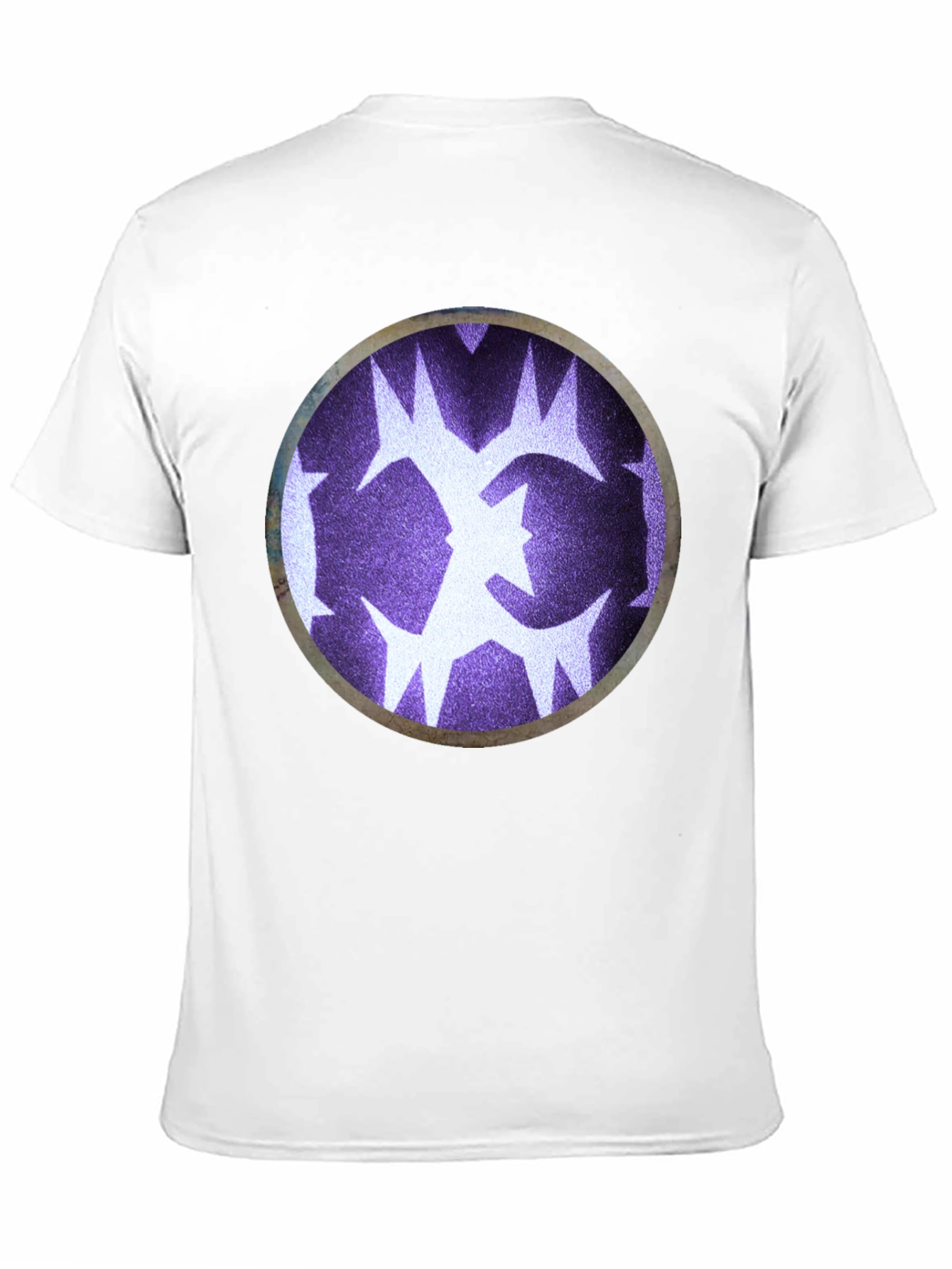 Abstract Circle Graphic Print Black T-Shirt