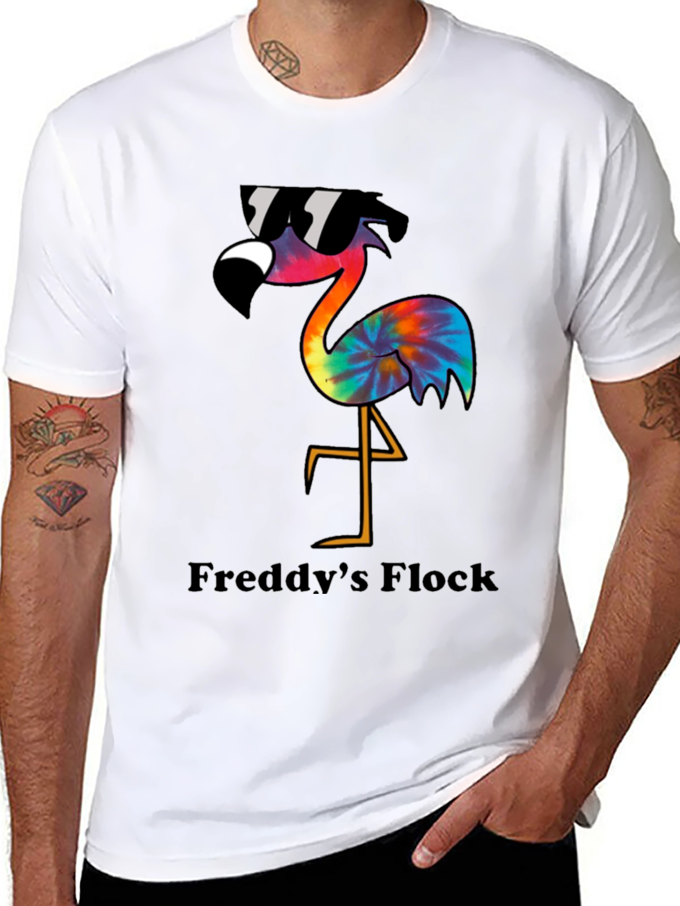 Cool Flamingo Graphic Tee - Freddys Flock