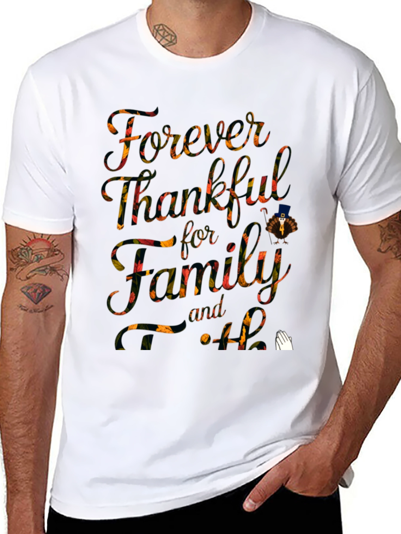 Forever Thankful Thanksgiving Graphic Tee