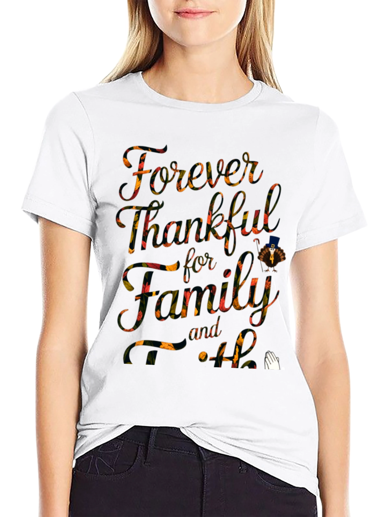 Forever Thankful Thanksgiving Graphic Tee