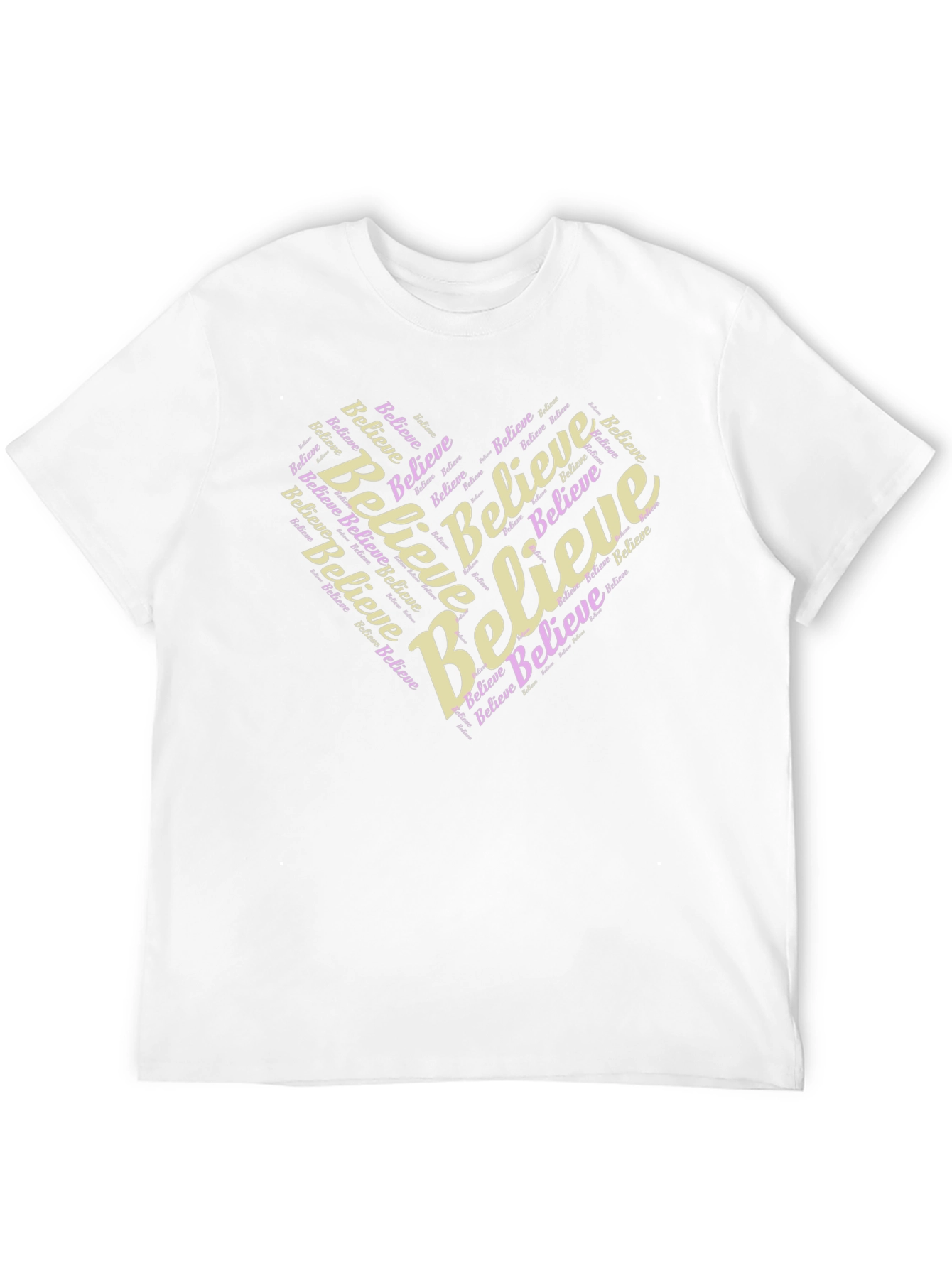 Believe Heart Graphic Black T-Shirt