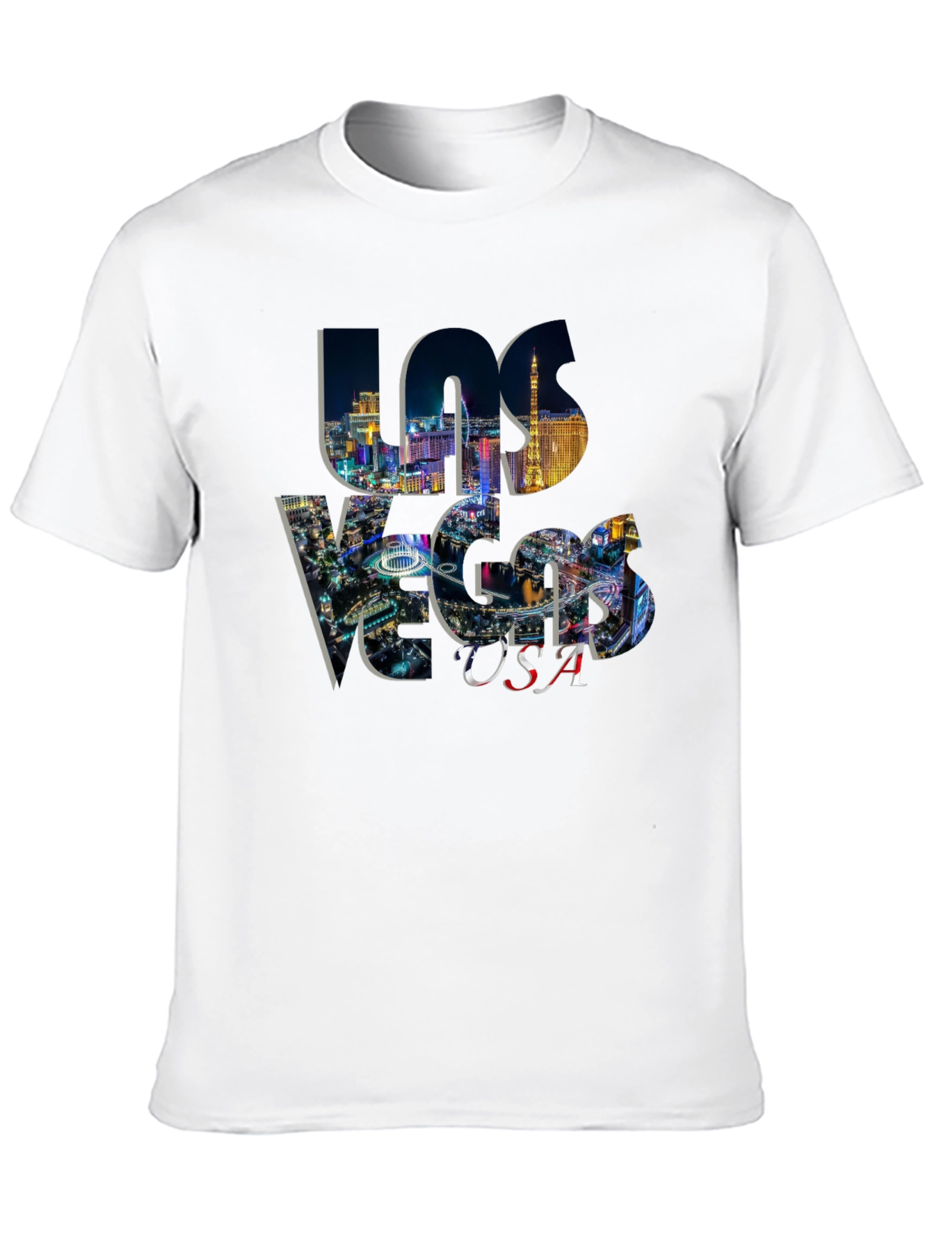 Las Vegas USA Graphic Black T-Shirt