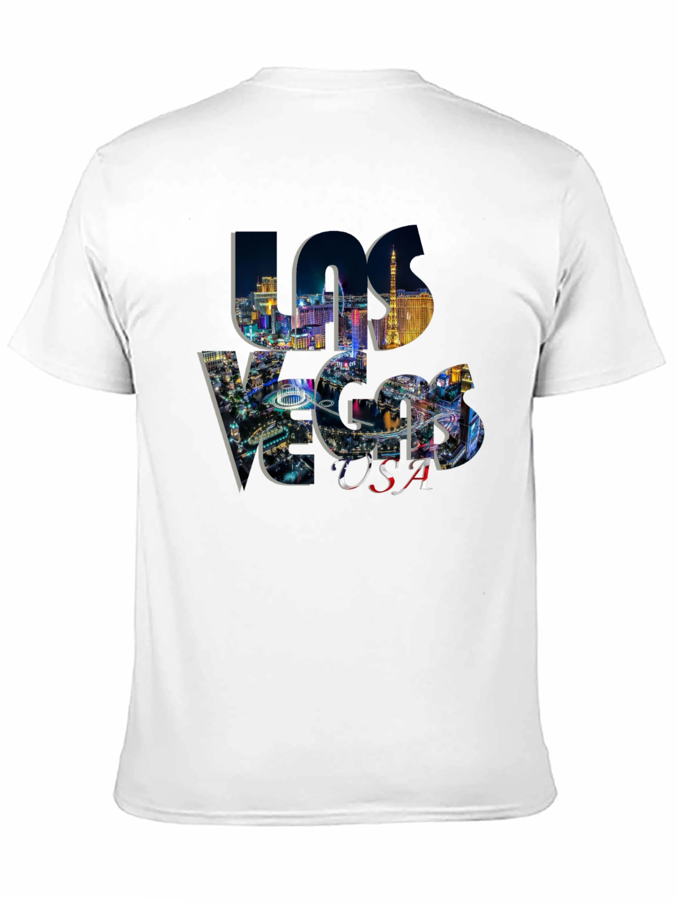 Las Vegas USA Graphic Black T-Shirt