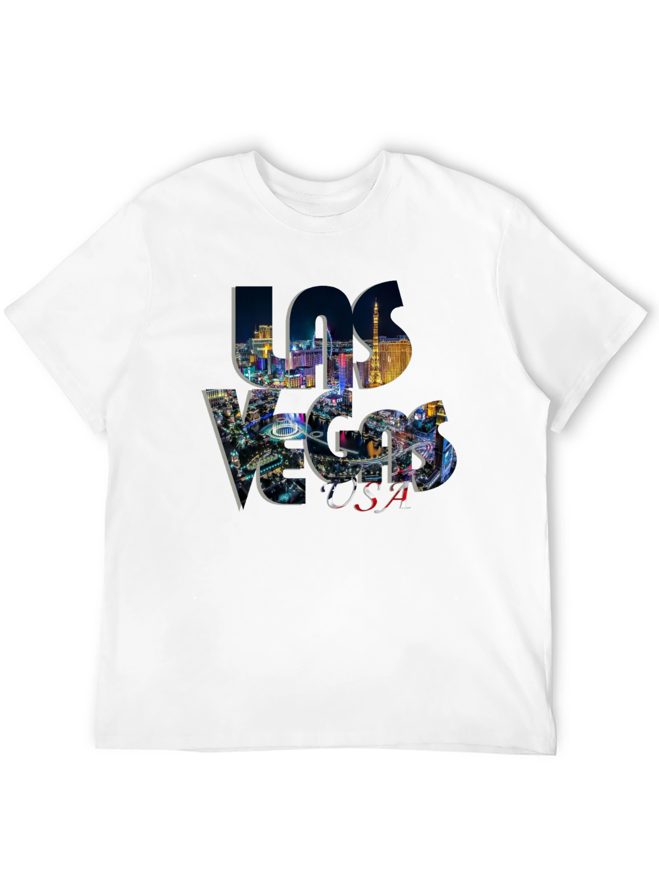 Las Vegas USA Graphic Black T-Shirt