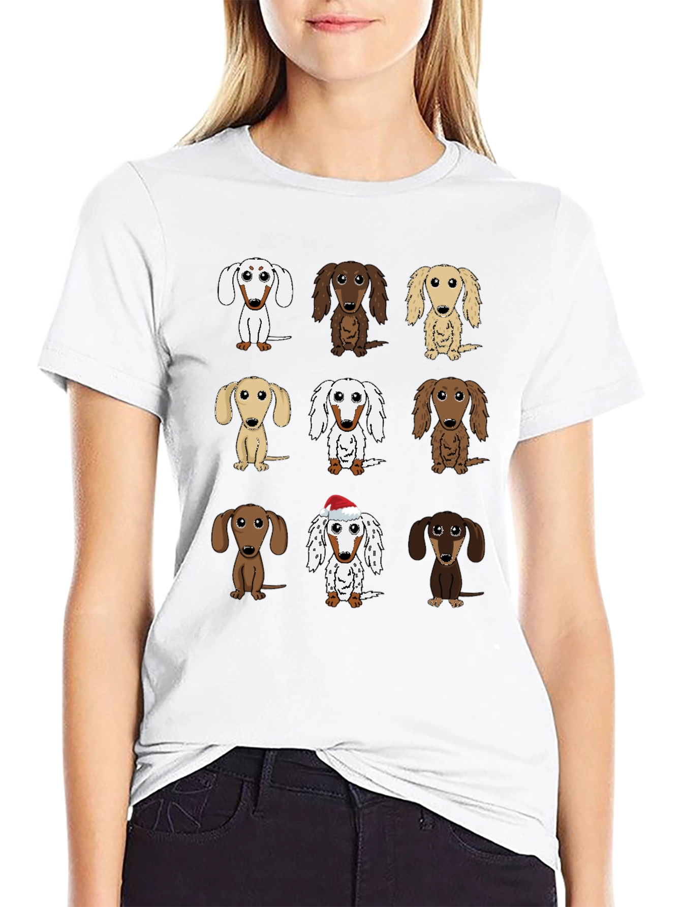 Dachshund Dog Breed T-Shirt - Cute Cartoon Wiener Dogs