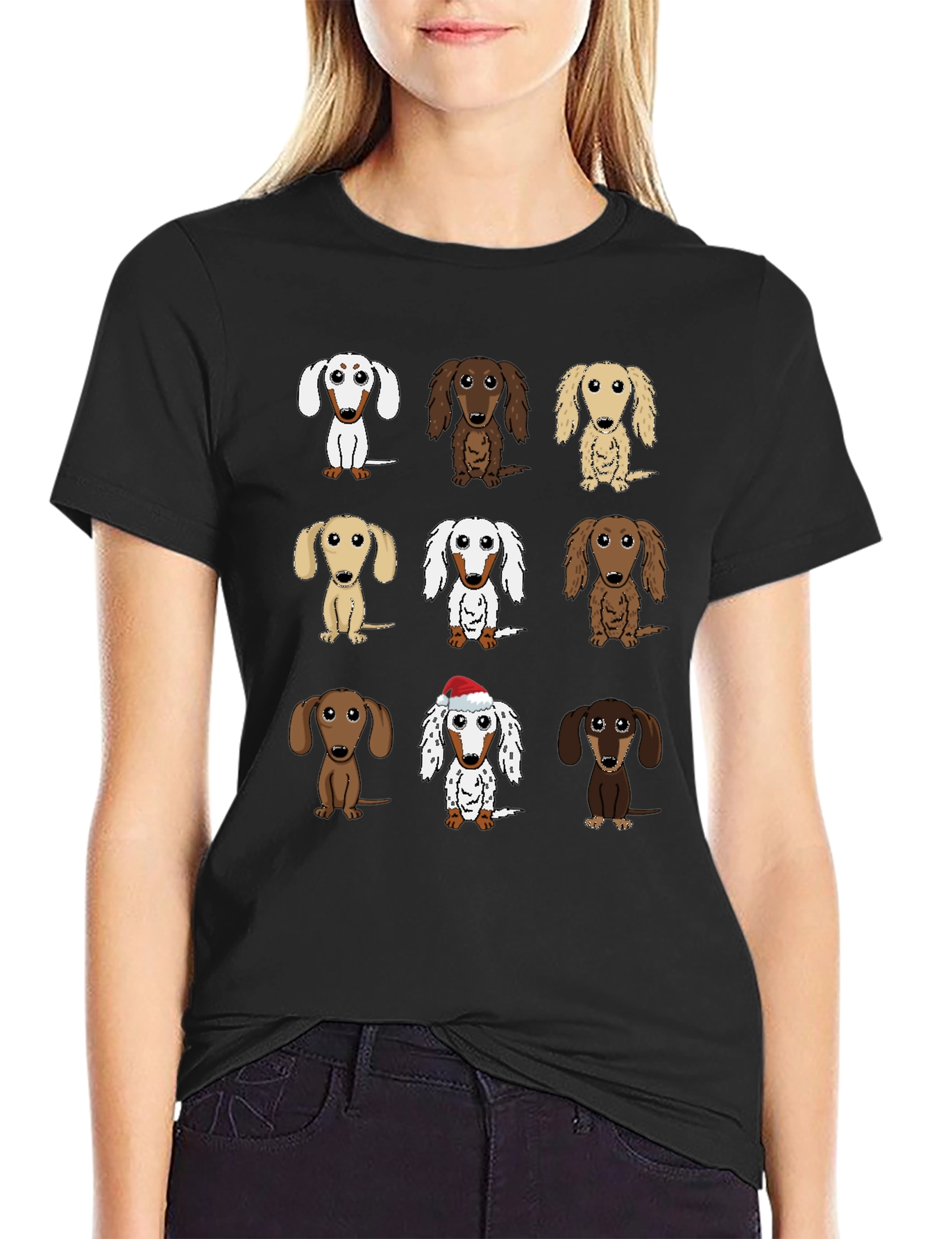 Dachshund Dog Breed T-Shirt - Cute Cartoon Wiener Dogs