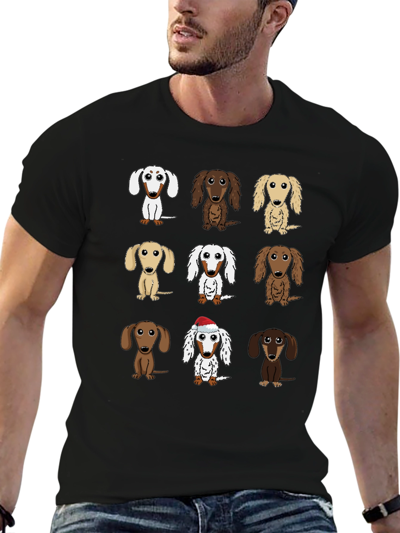 Dachshund Dog Breed T-Shirt - Cute Cartoon Wiener Dogs